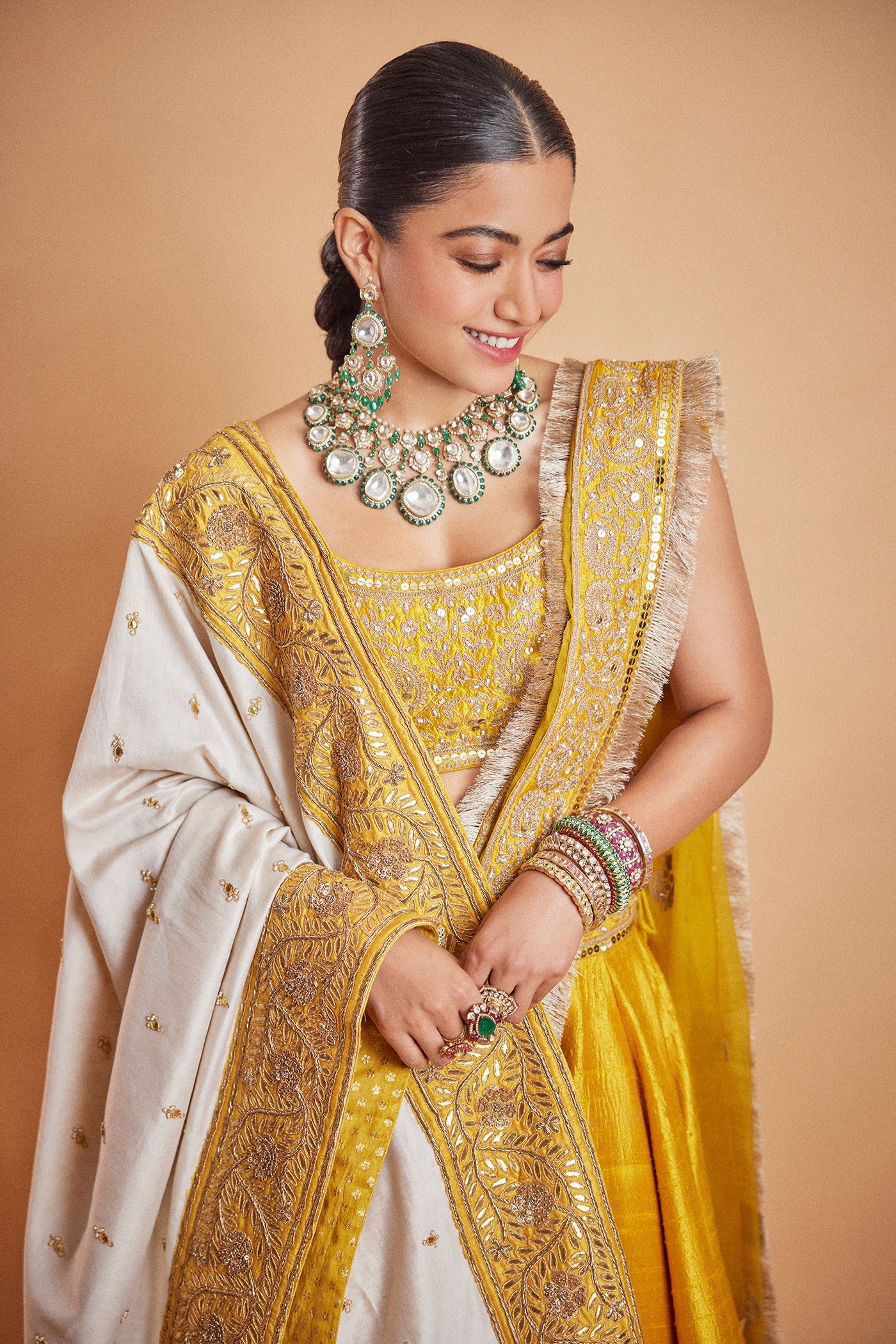 Rashmika Mandanna In Amna - Glaze Mustard