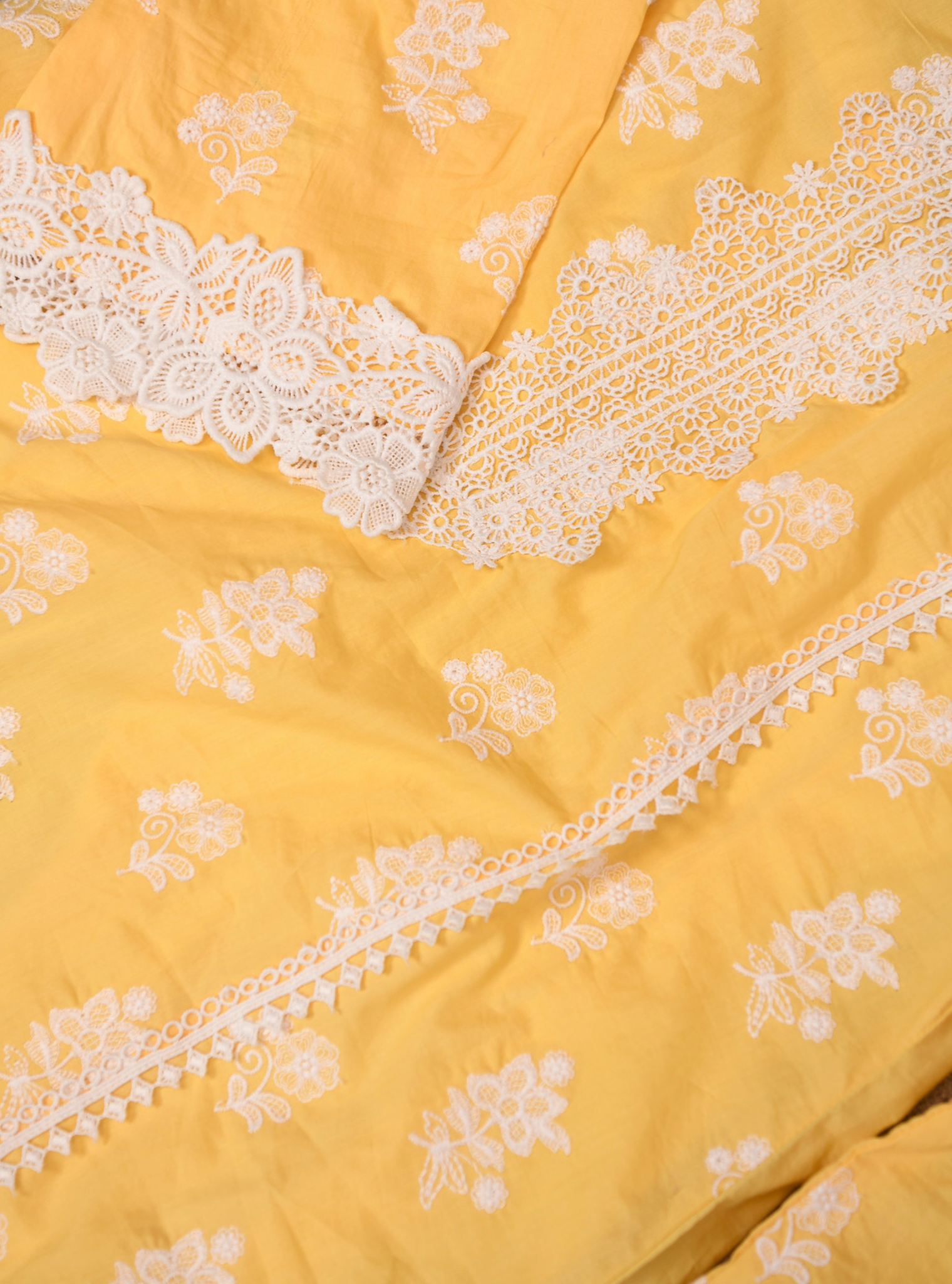 Mulmul Cotton Lisburn Yellow Kurta With Lisburn Yellow Pant