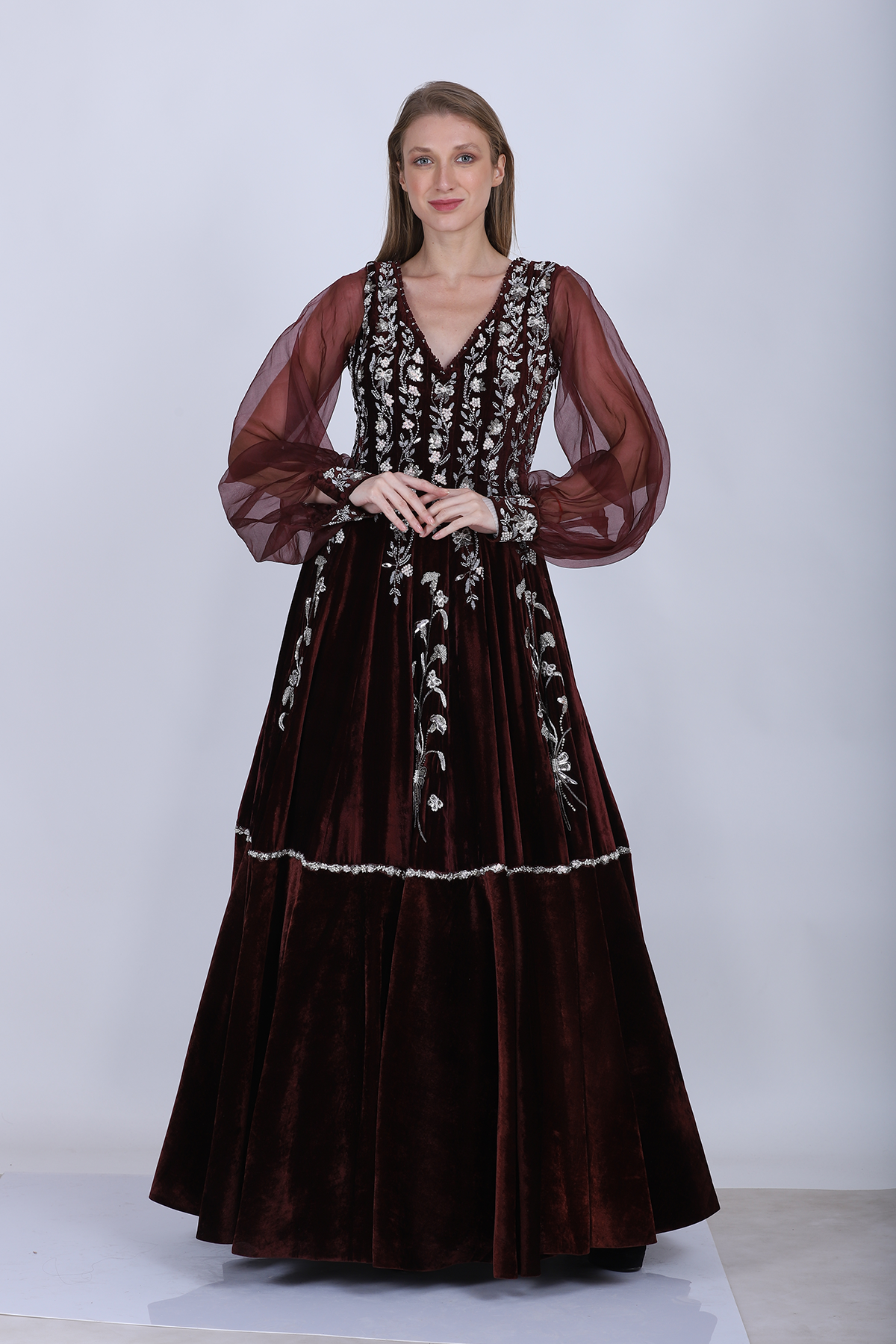 Wine Heavy Anarkali