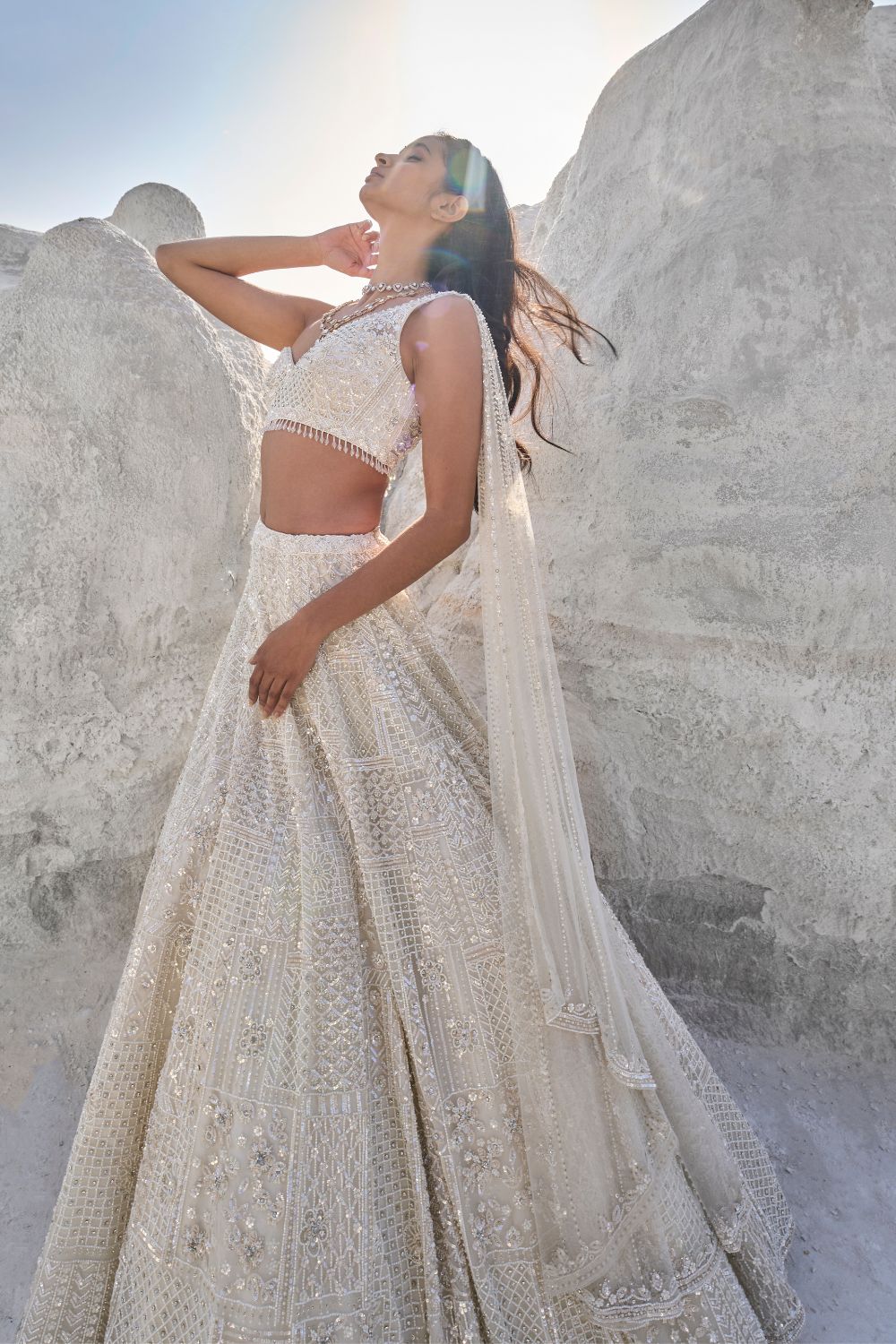 Ivory Pearl Lehenga Set