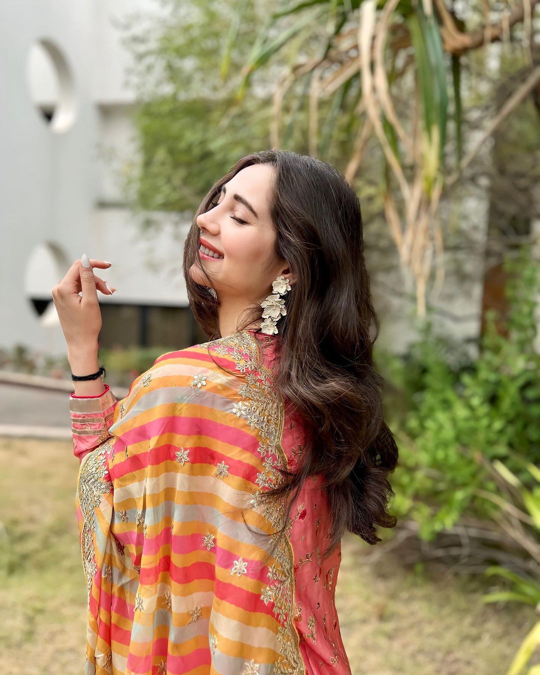 Zara Khan In Rashida Tunic Palazzo Set With Dupatta