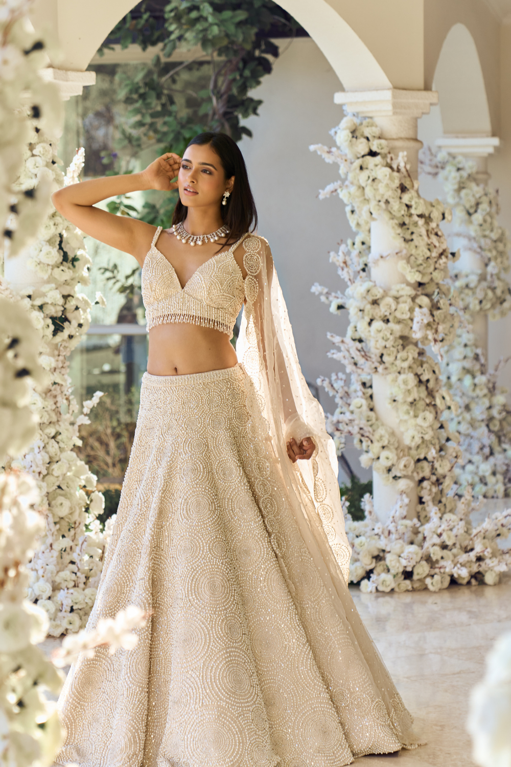 Ivory Pearl Lehenga Set