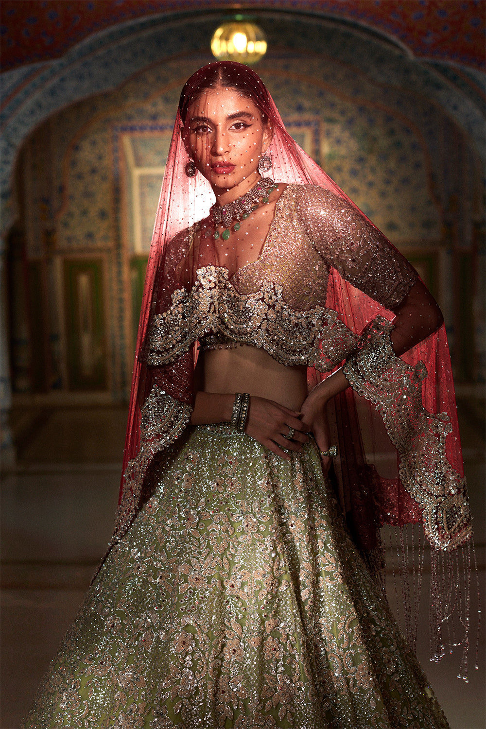 Sage Green Lehenga Set