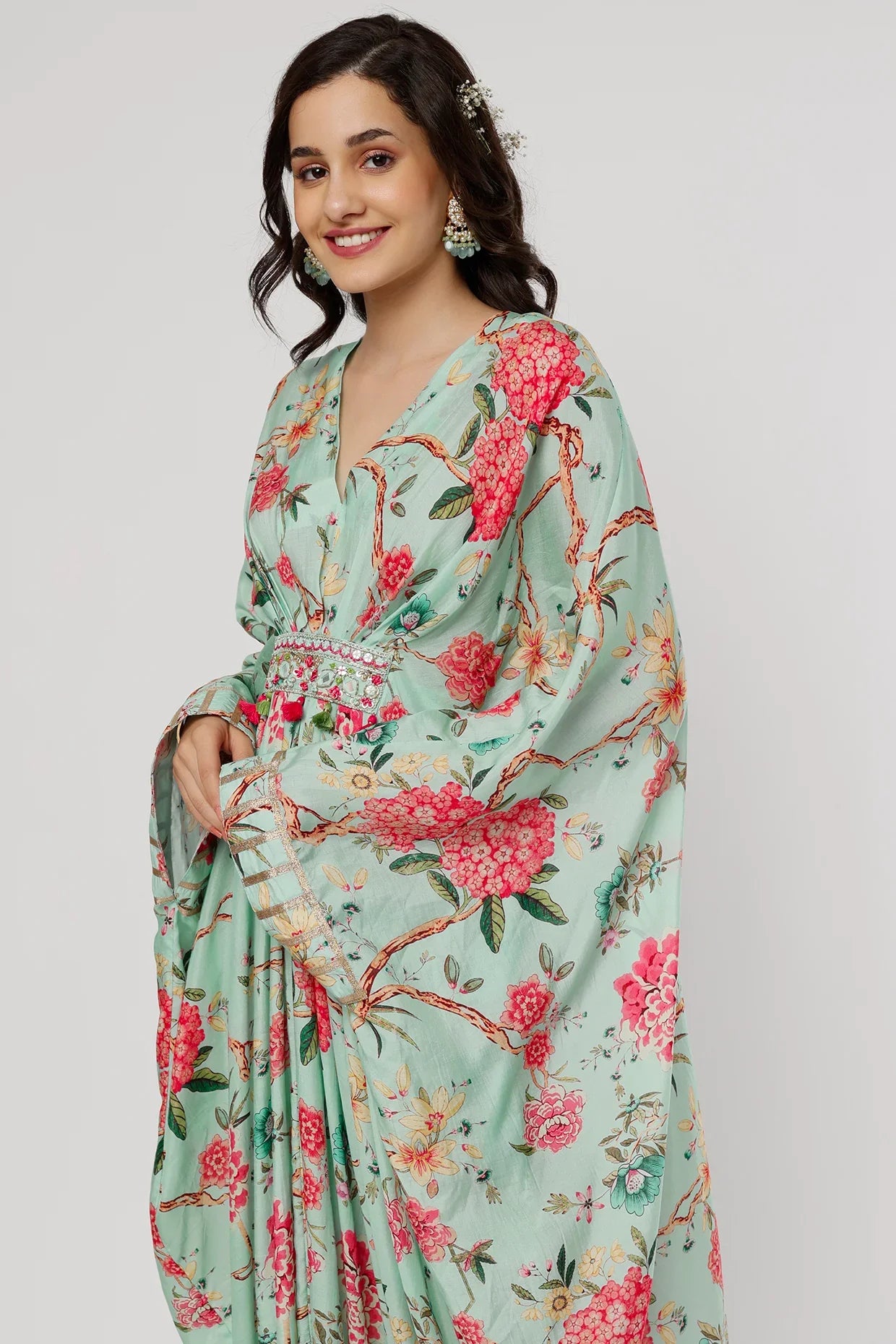 Yutika Long Kaftan Blue