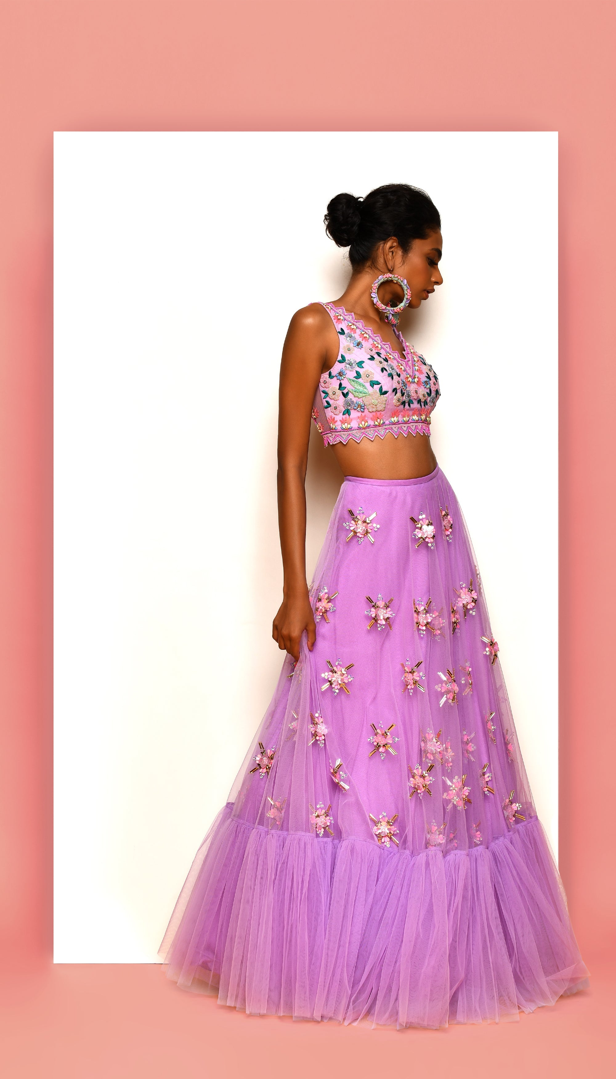 Viola - Lilac Embellished Full Lehenga Set