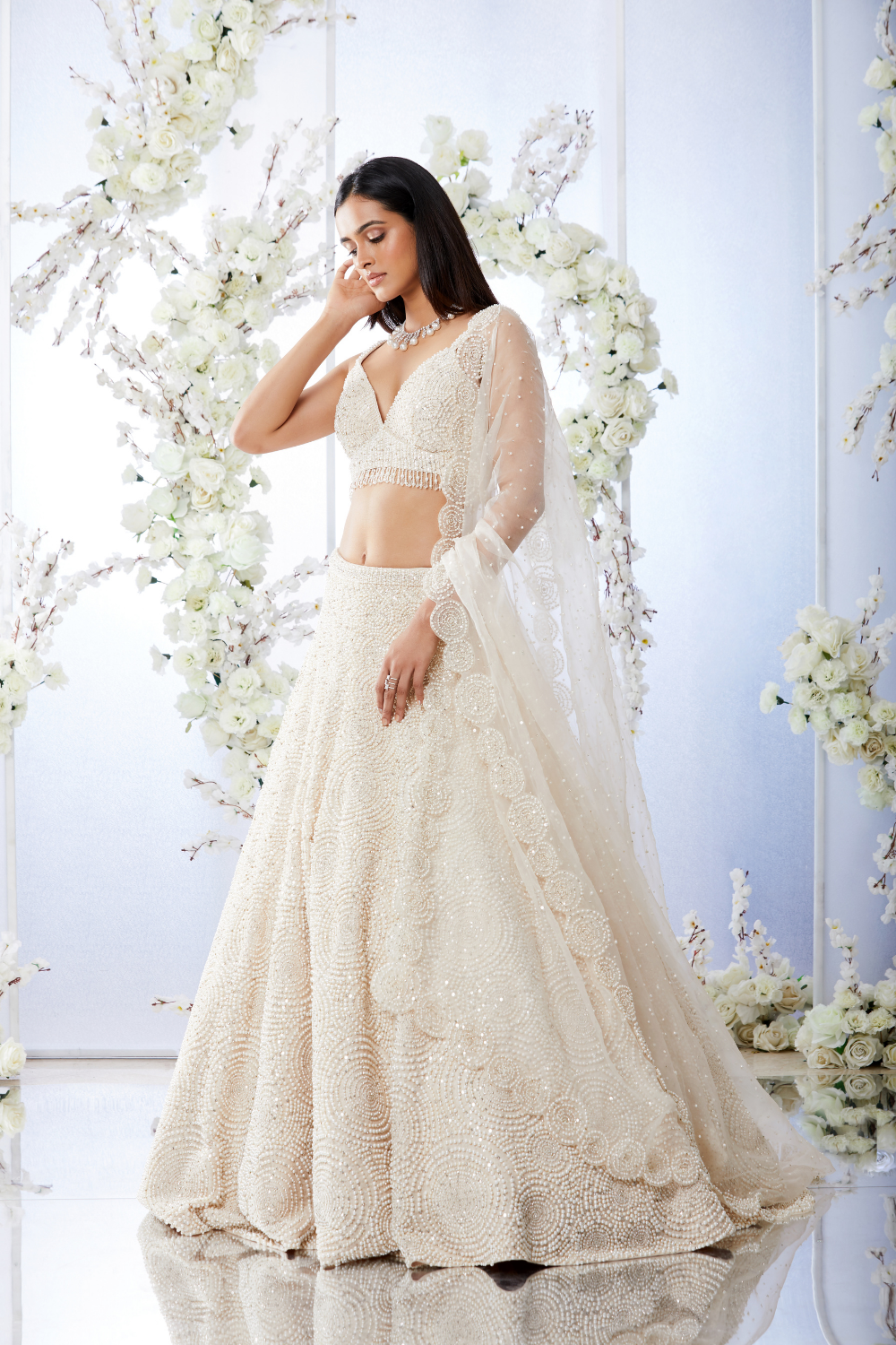 Ivory Pearl Lehenga Set