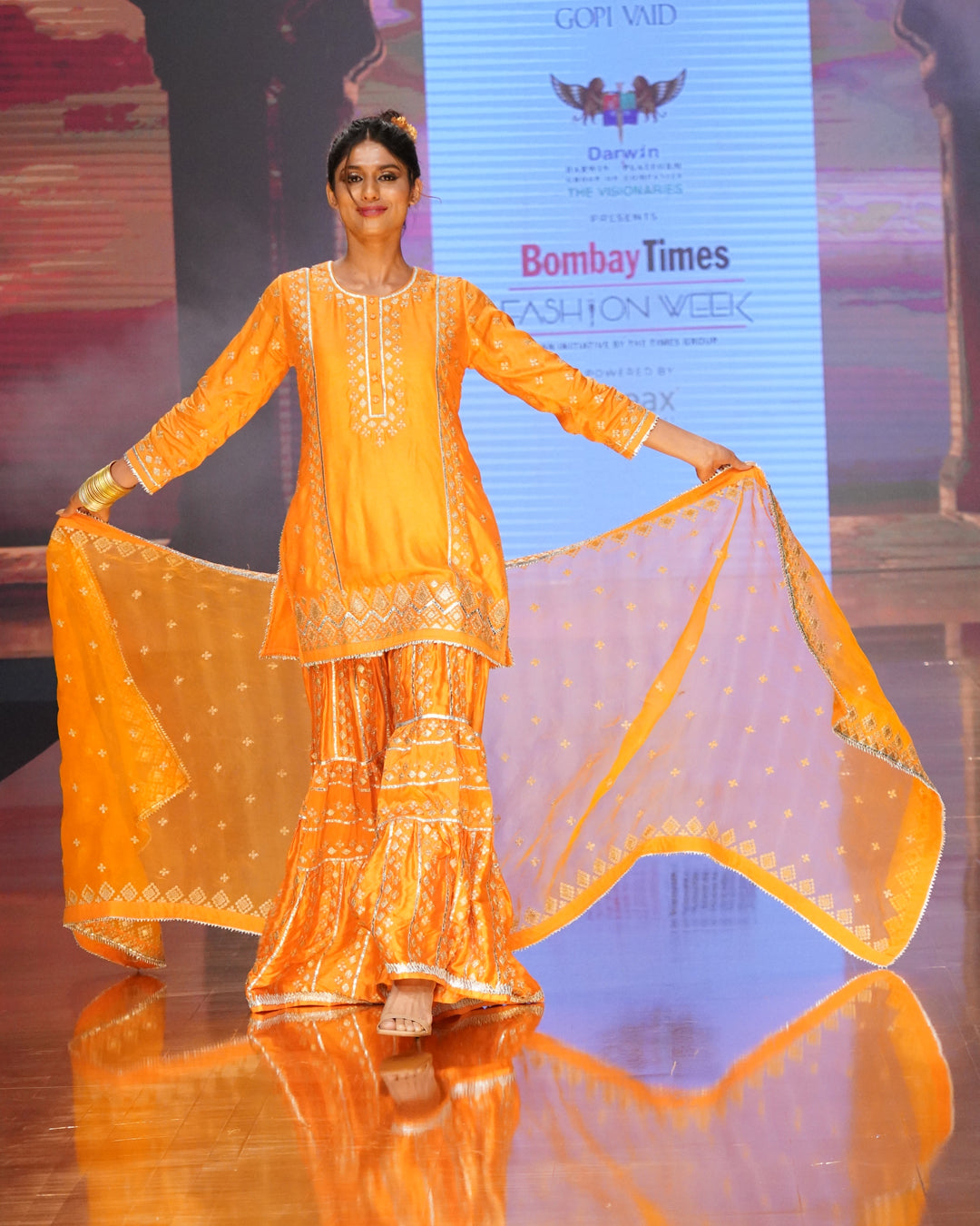 Shazma Sharara Set Orange