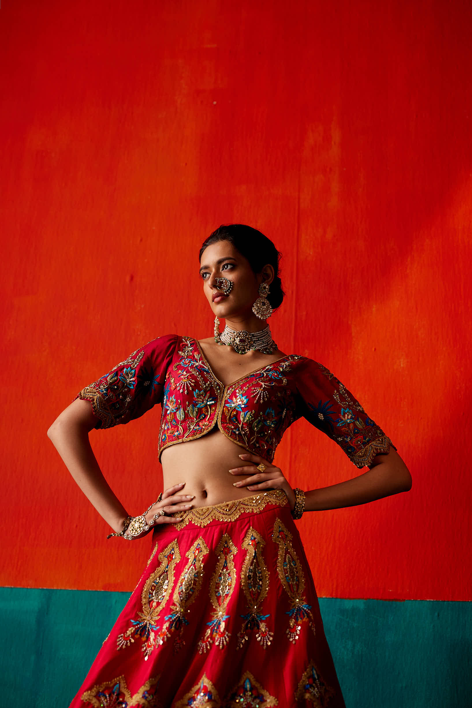 Red Lehenga Set