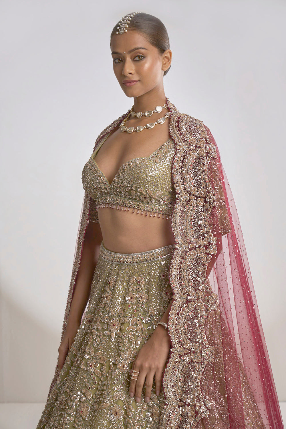 Sage Green Lehenga Set