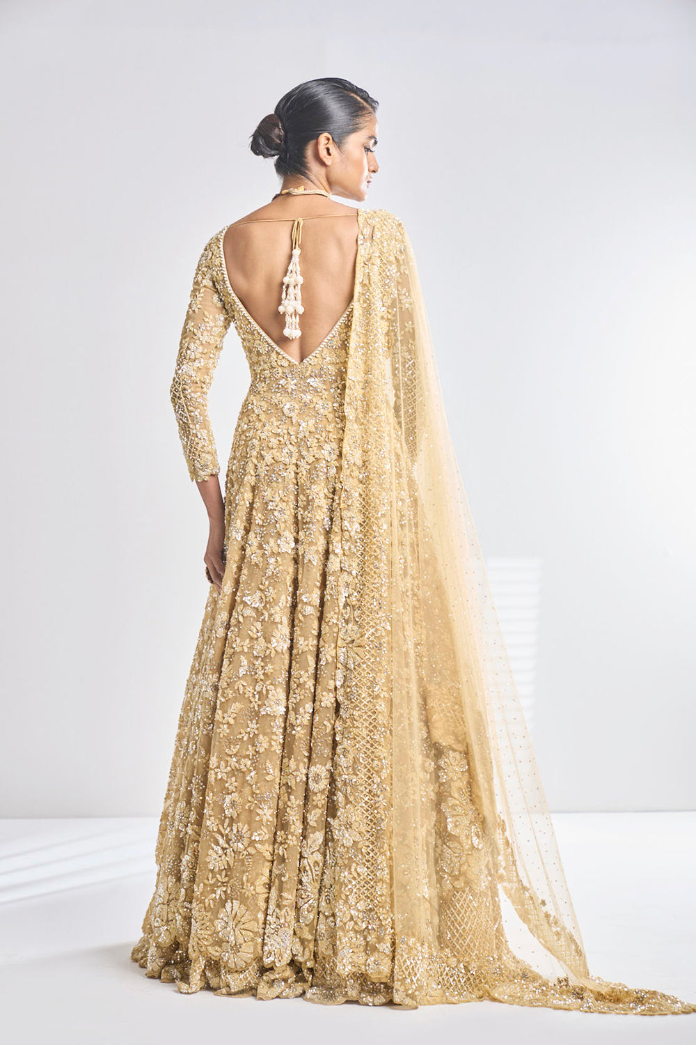 Gold Jacket Lehenga Set