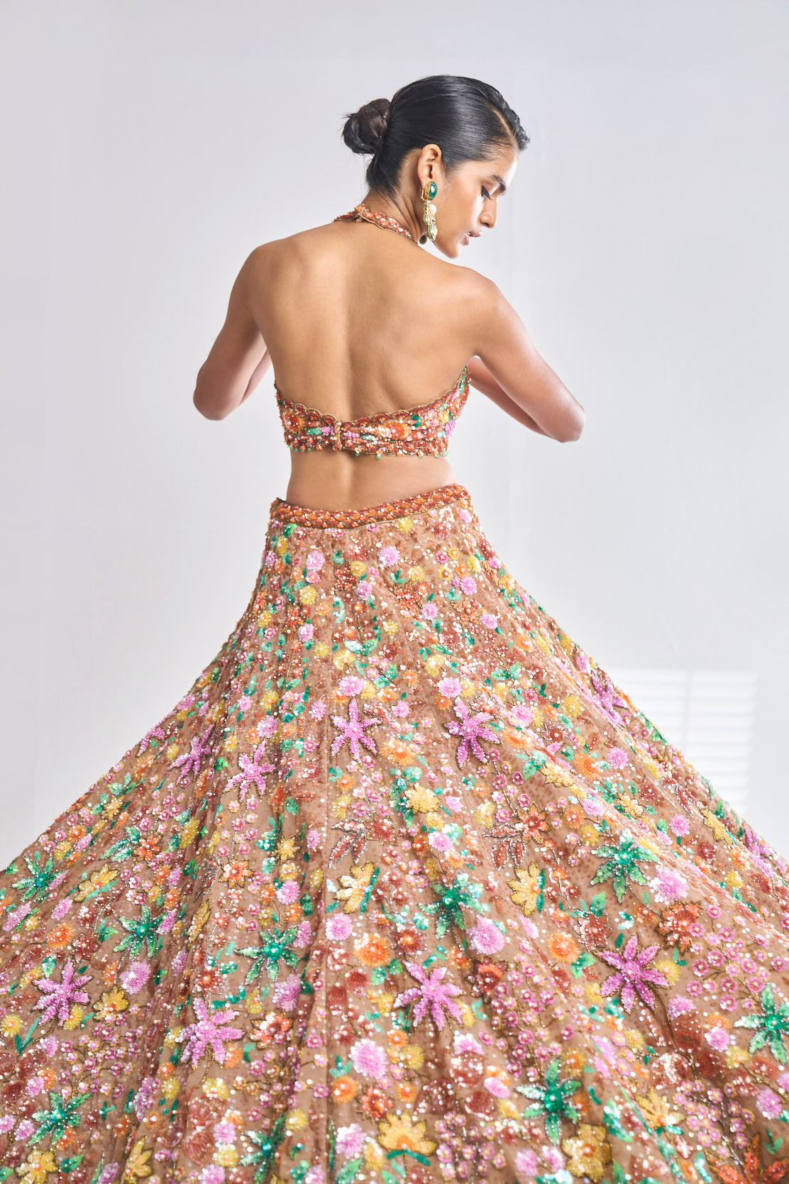 Caramel Multi-Coloured Lehenga Set