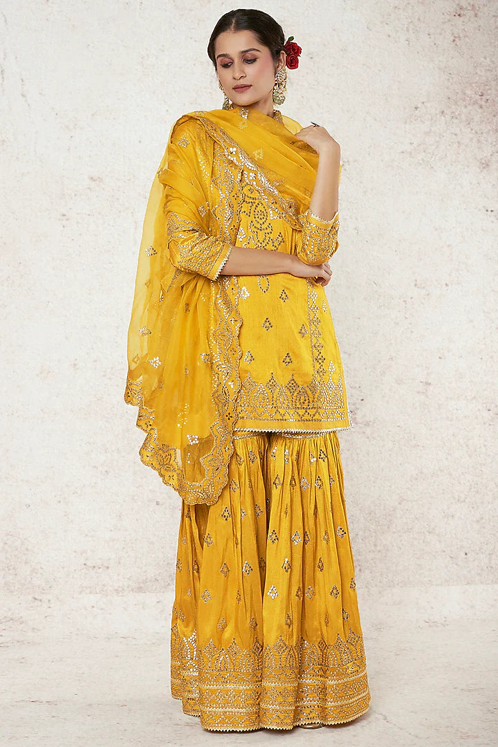 Twisha Sharara Set Mustard