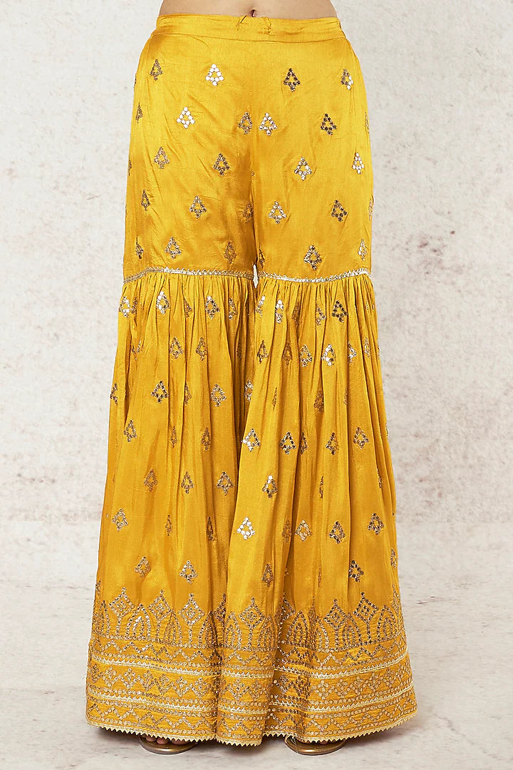 Twisha Sharara Set Mustard