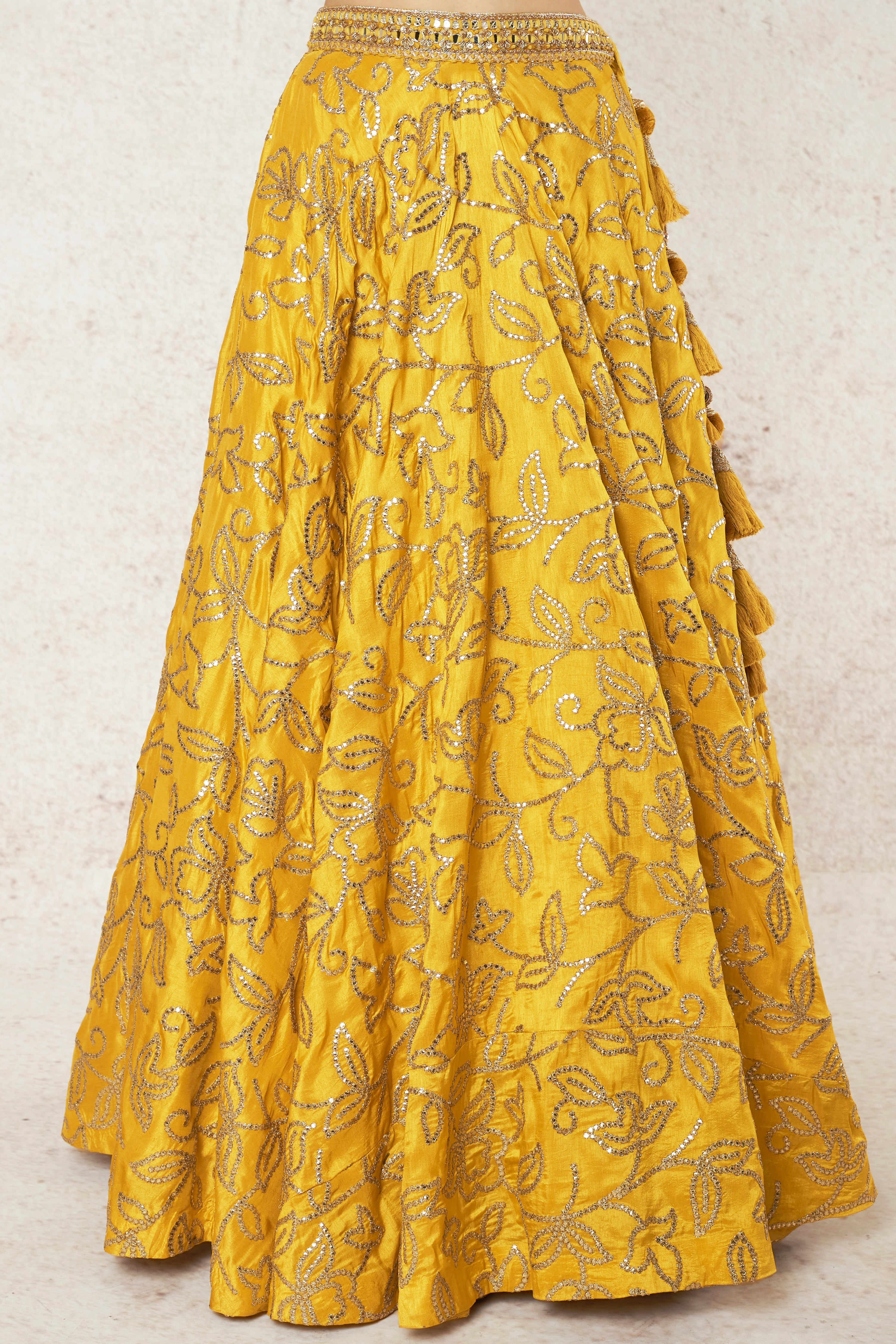 Aqeedat Shirt Top With Victorian Skirt Mustard