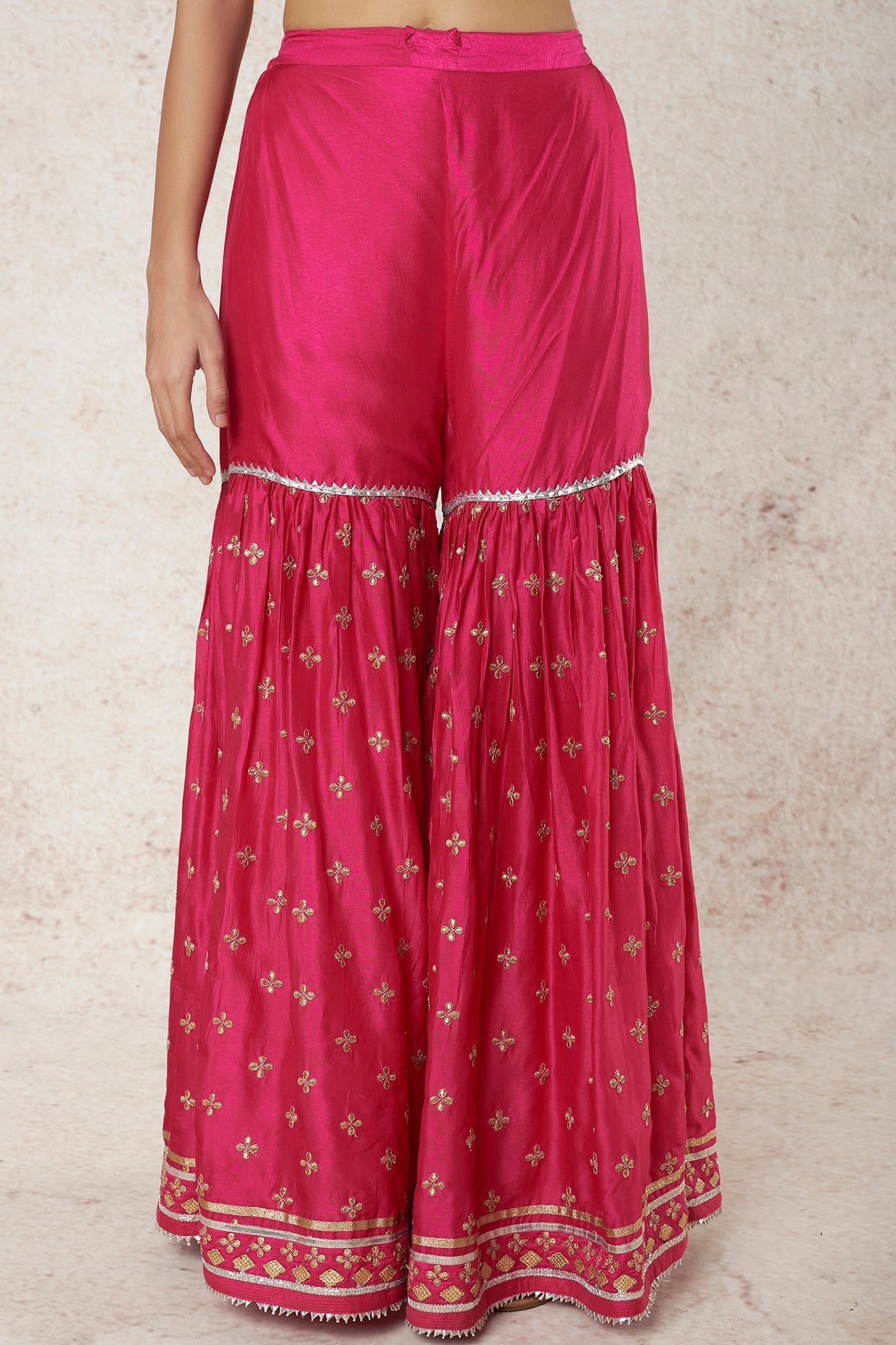 Aarva Strappy Kurta With Sharara And Dupatta