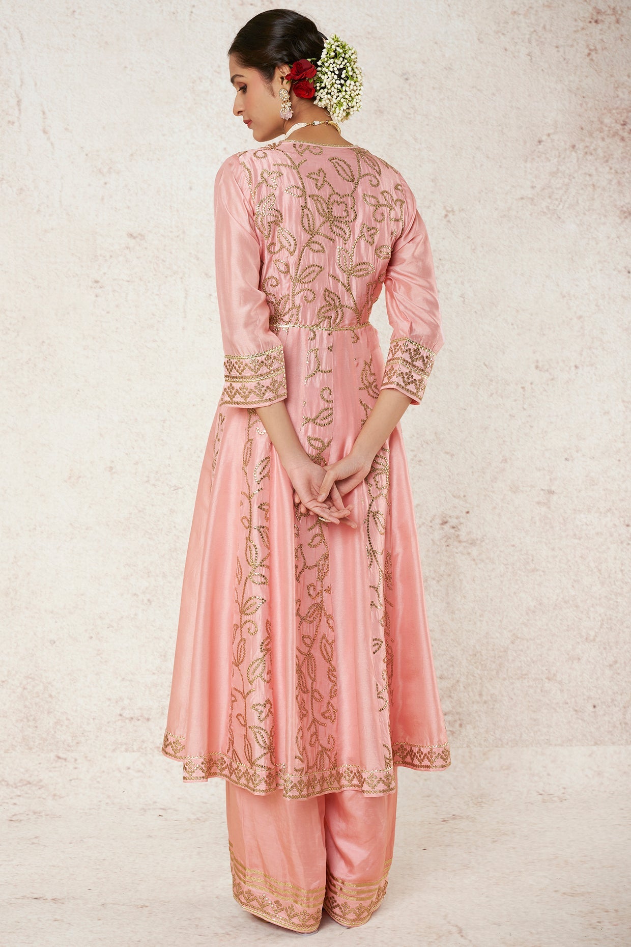 Ishanya Pallazo Set Pink