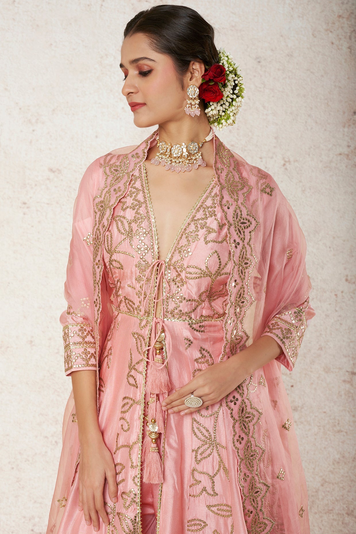 Ishanya Pallazo Set Pink