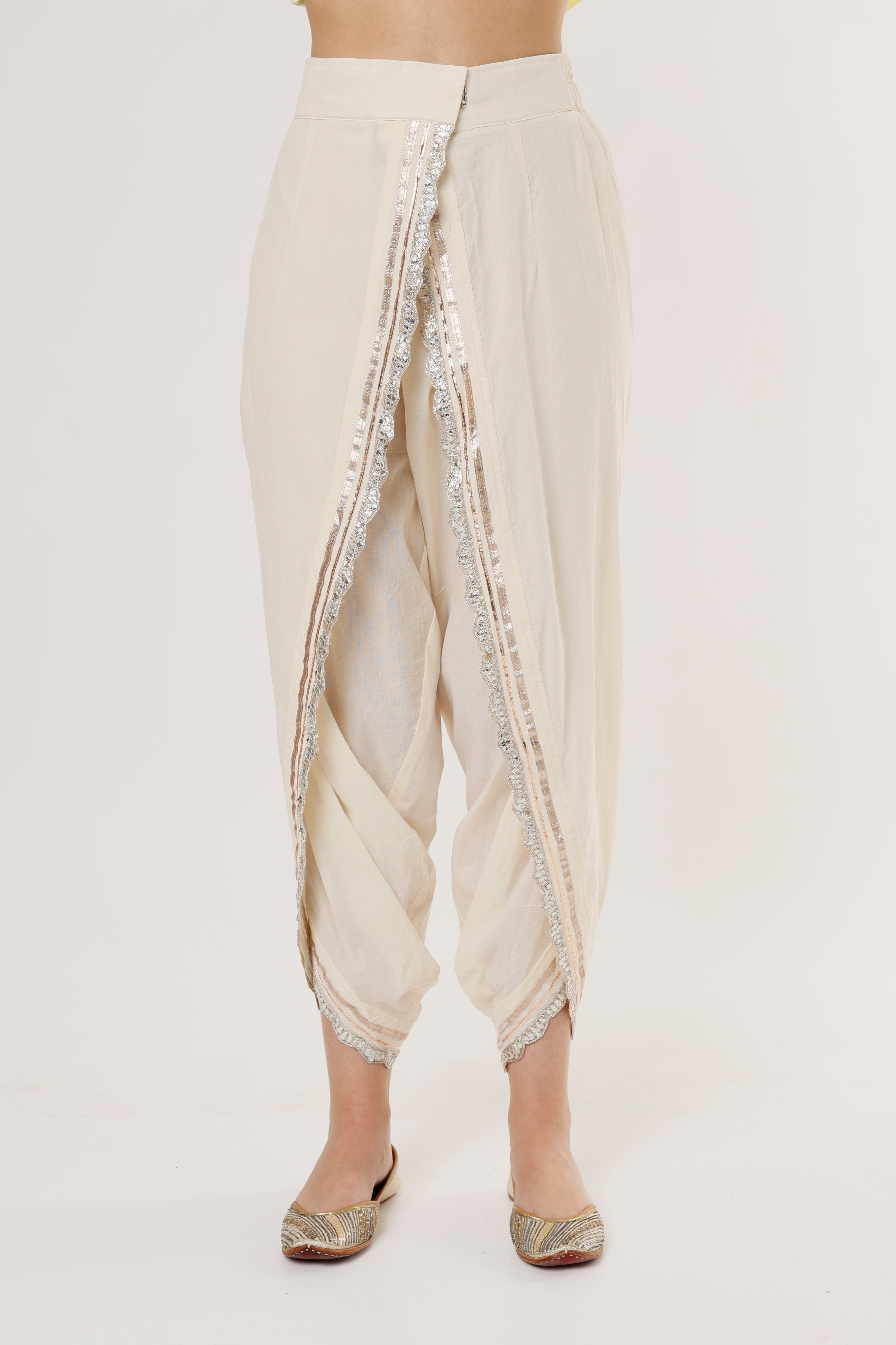 Uma Short Kaftan W Dhoti Eternal Ivory