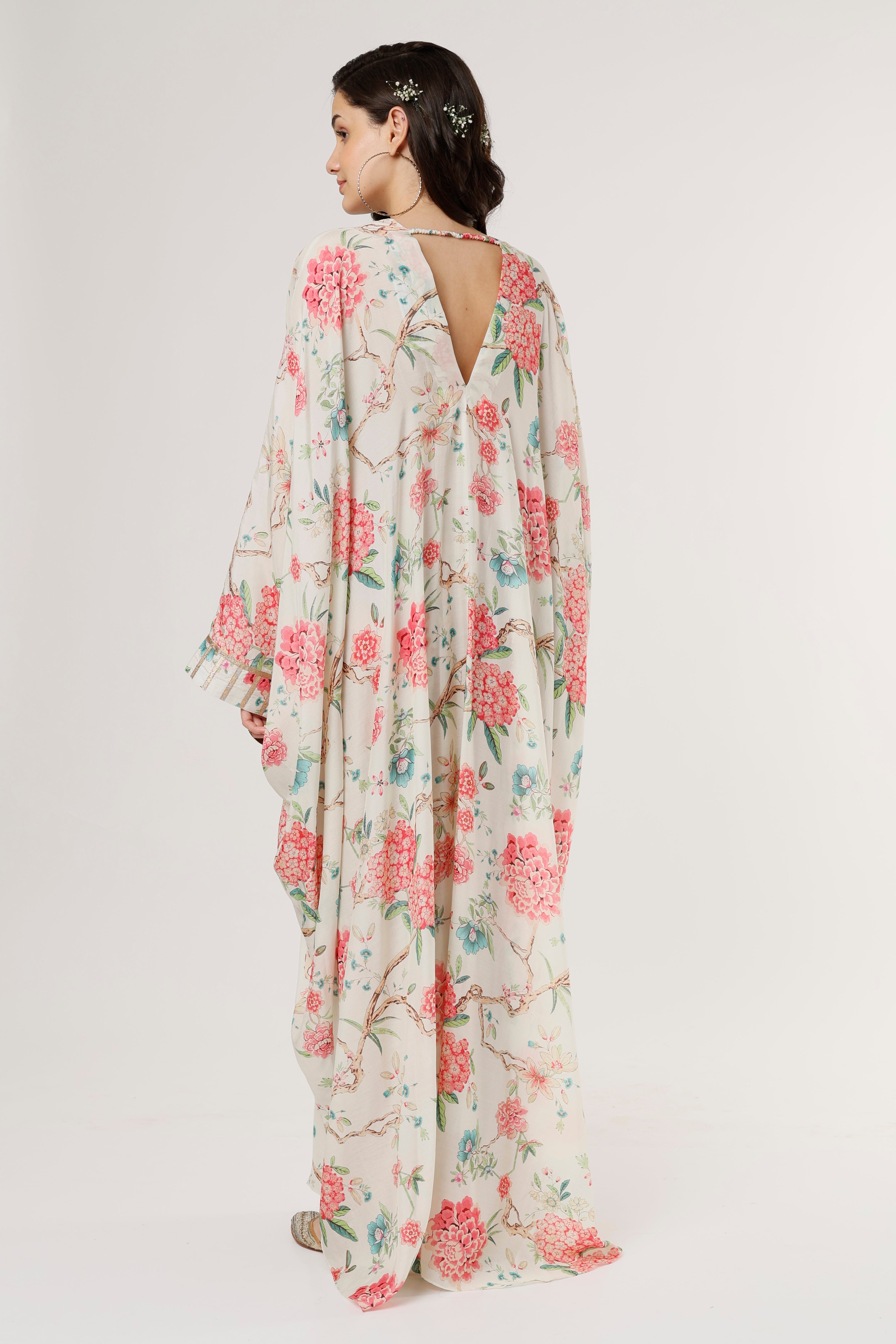 Yutika Long Kaftan Eternal Ivory