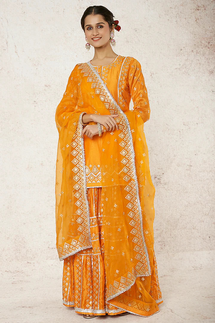 Shazma Sharara Set Orange