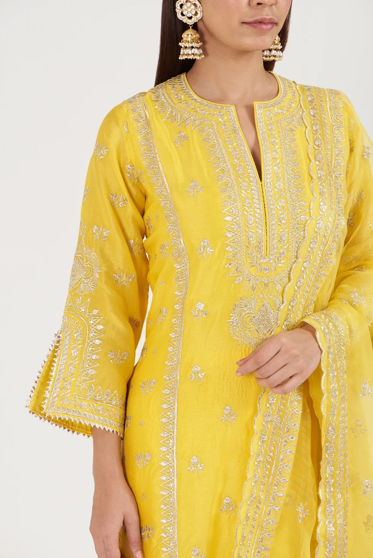 New Rati Pallazo Set Yellow