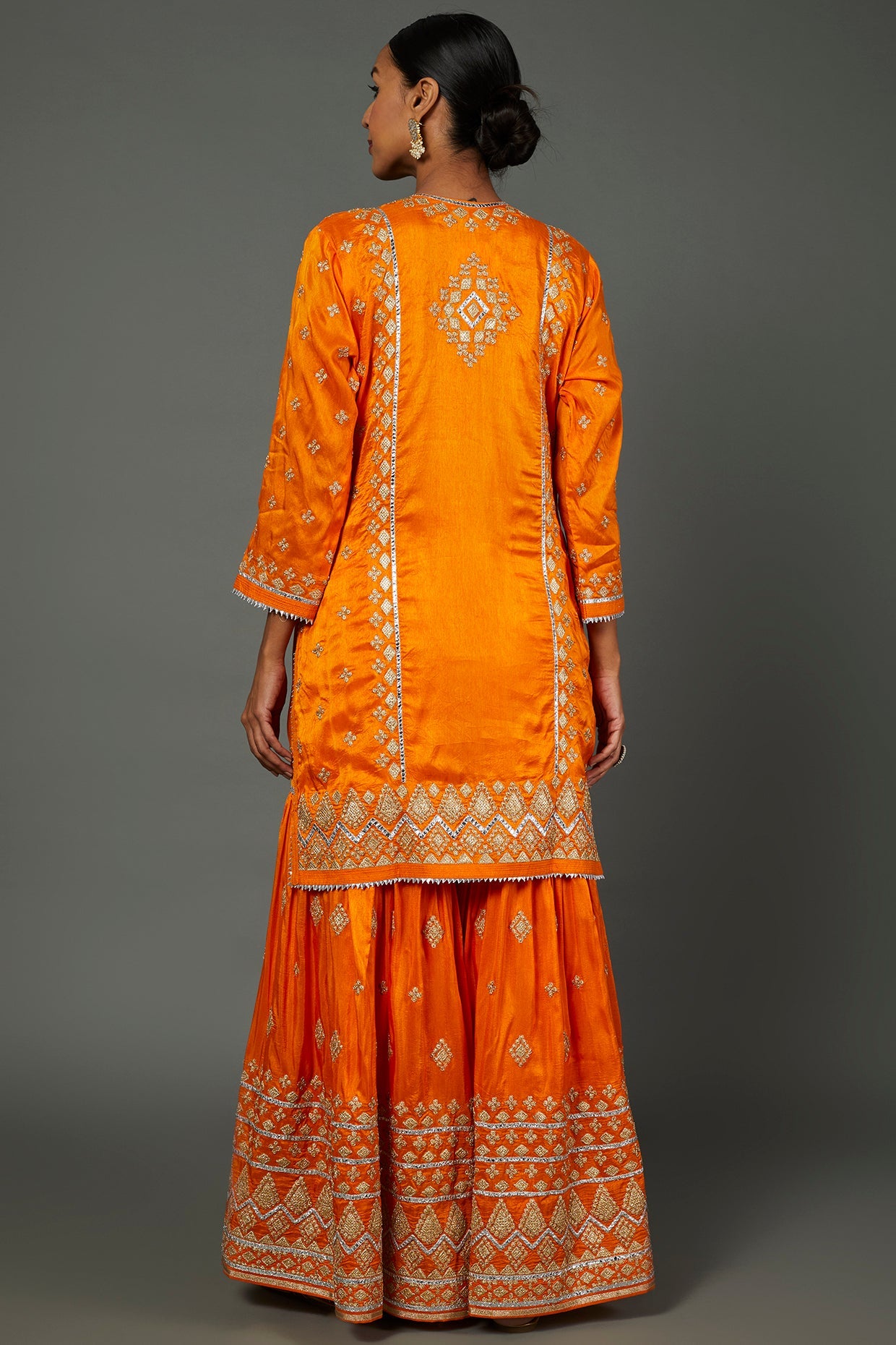 Shiddat Sharara Set Orange