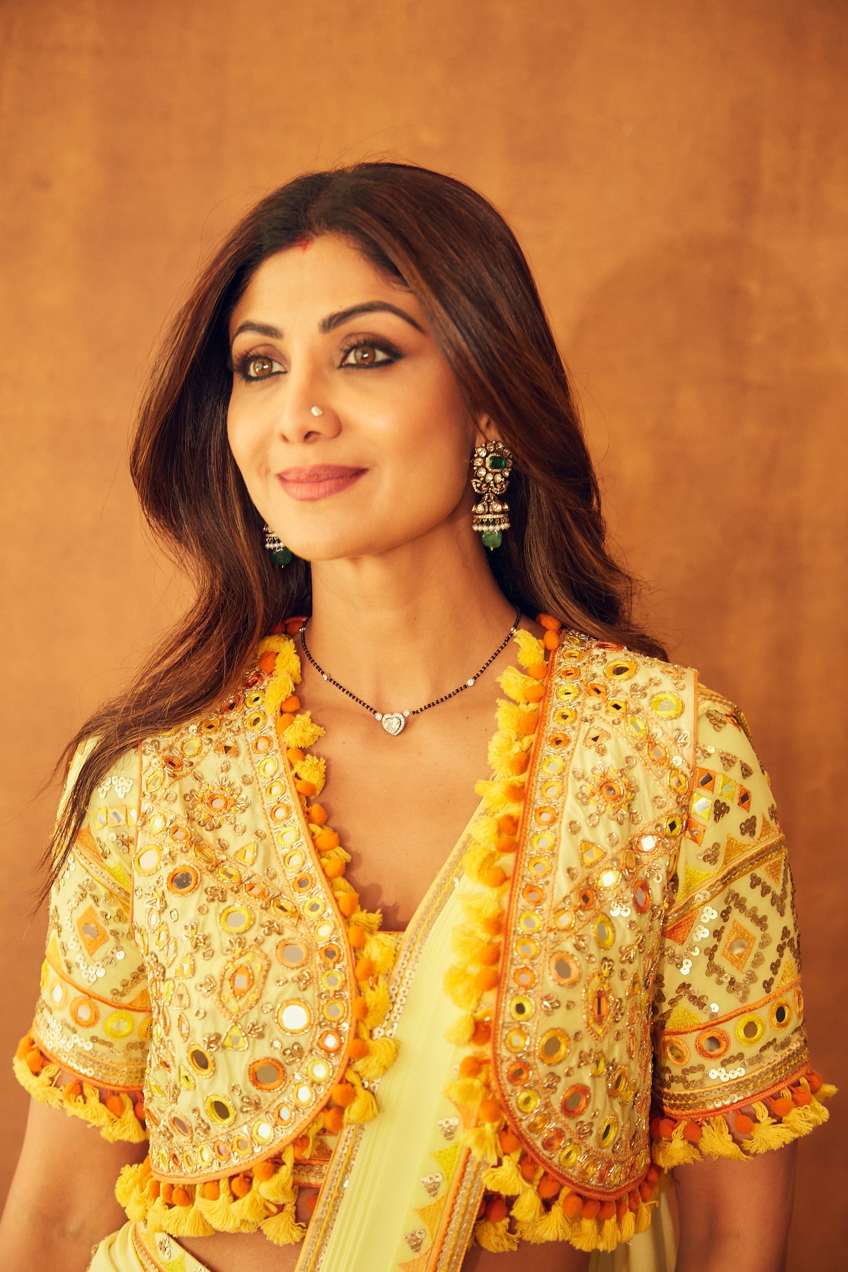 Shilpa Shetty Saree With Bandi