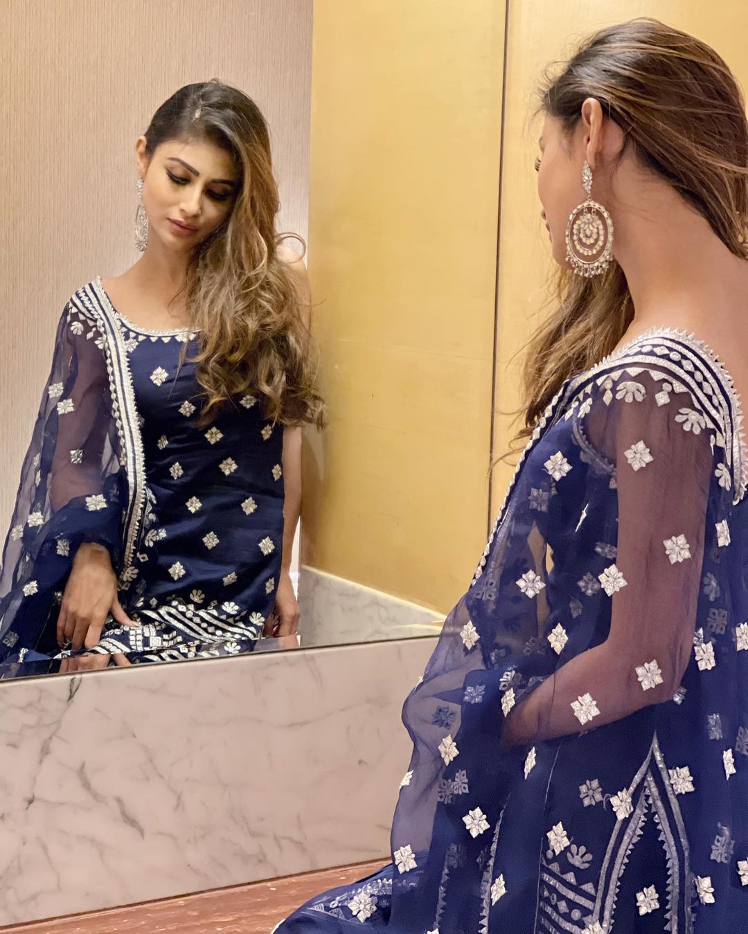 Mouni Roy In Chand Strappy Sharara Set