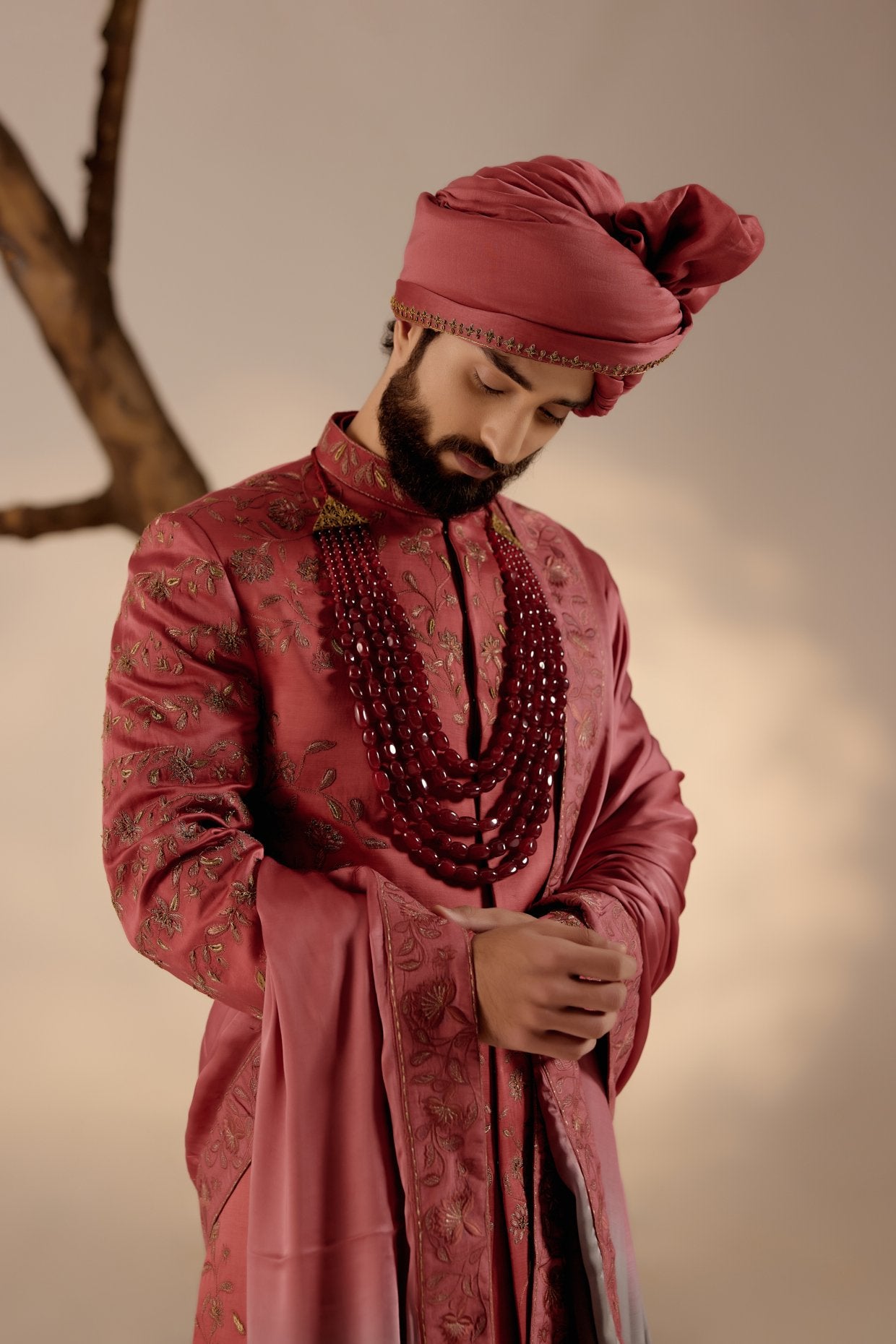 Red Ochre Sherwani