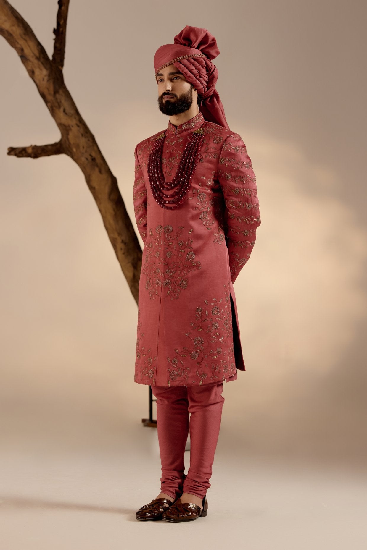 Red Ochre Sherwani