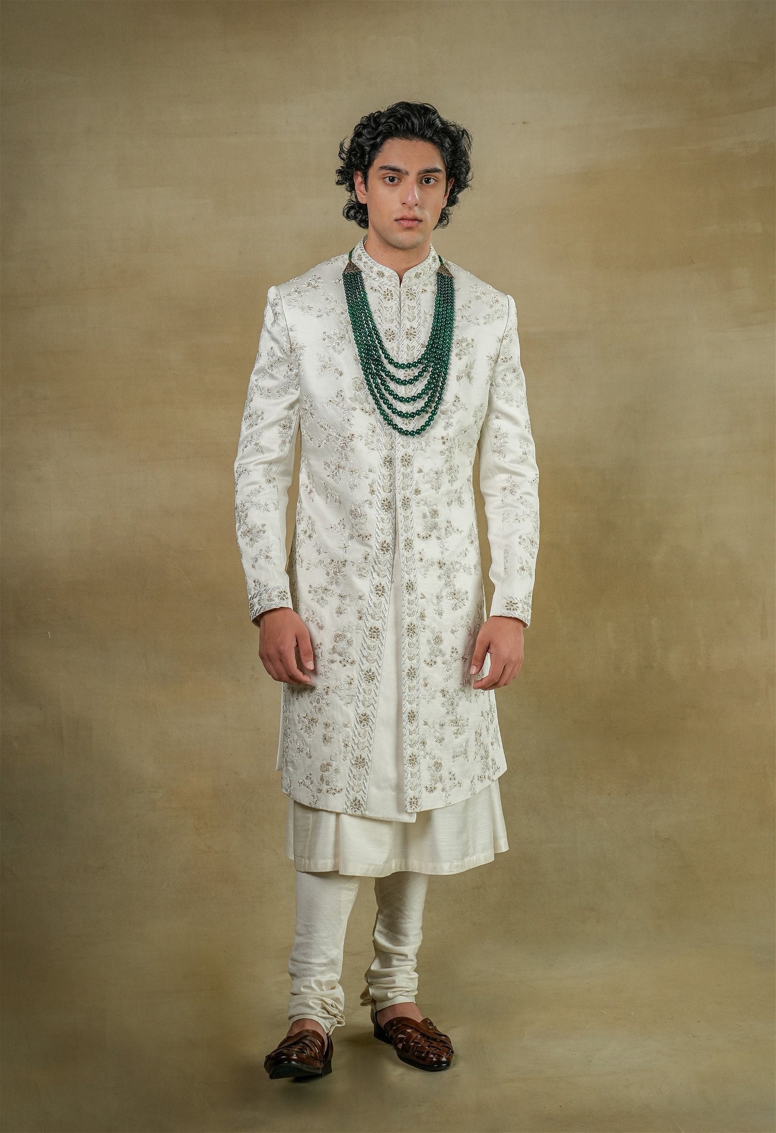 Gardenia White Sherwani Set