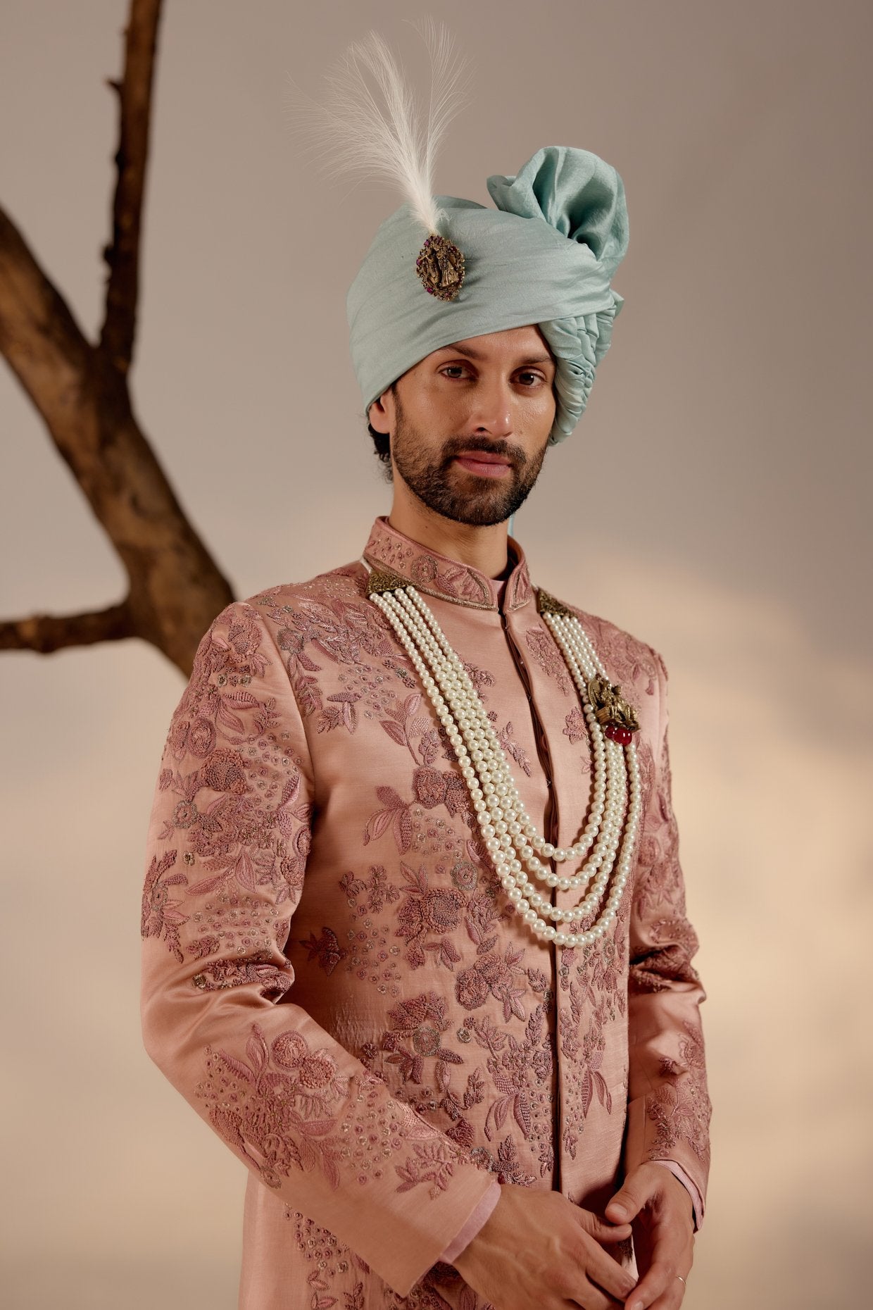 Orchid Pink Sherwani Set