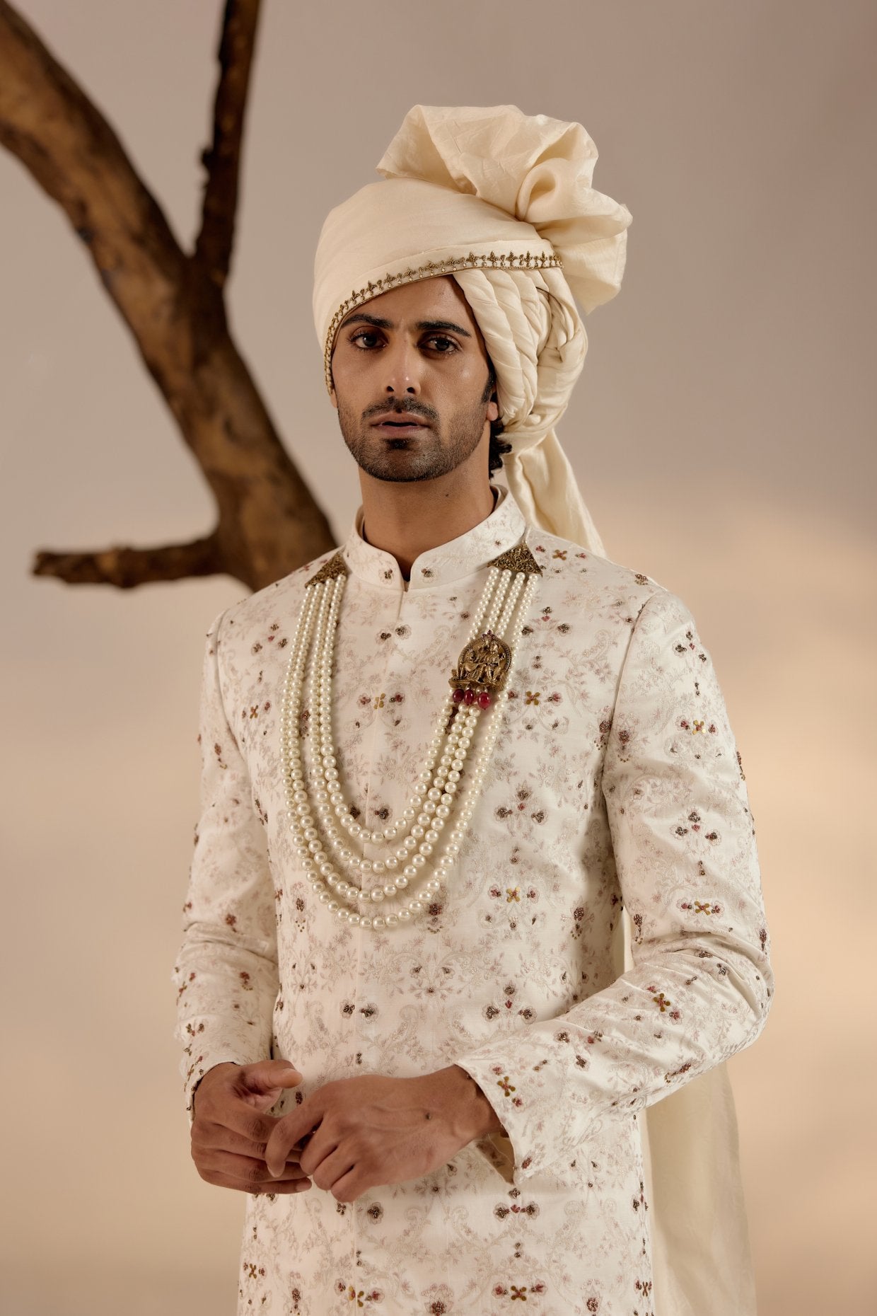 Rouge Wane Sherwani Set