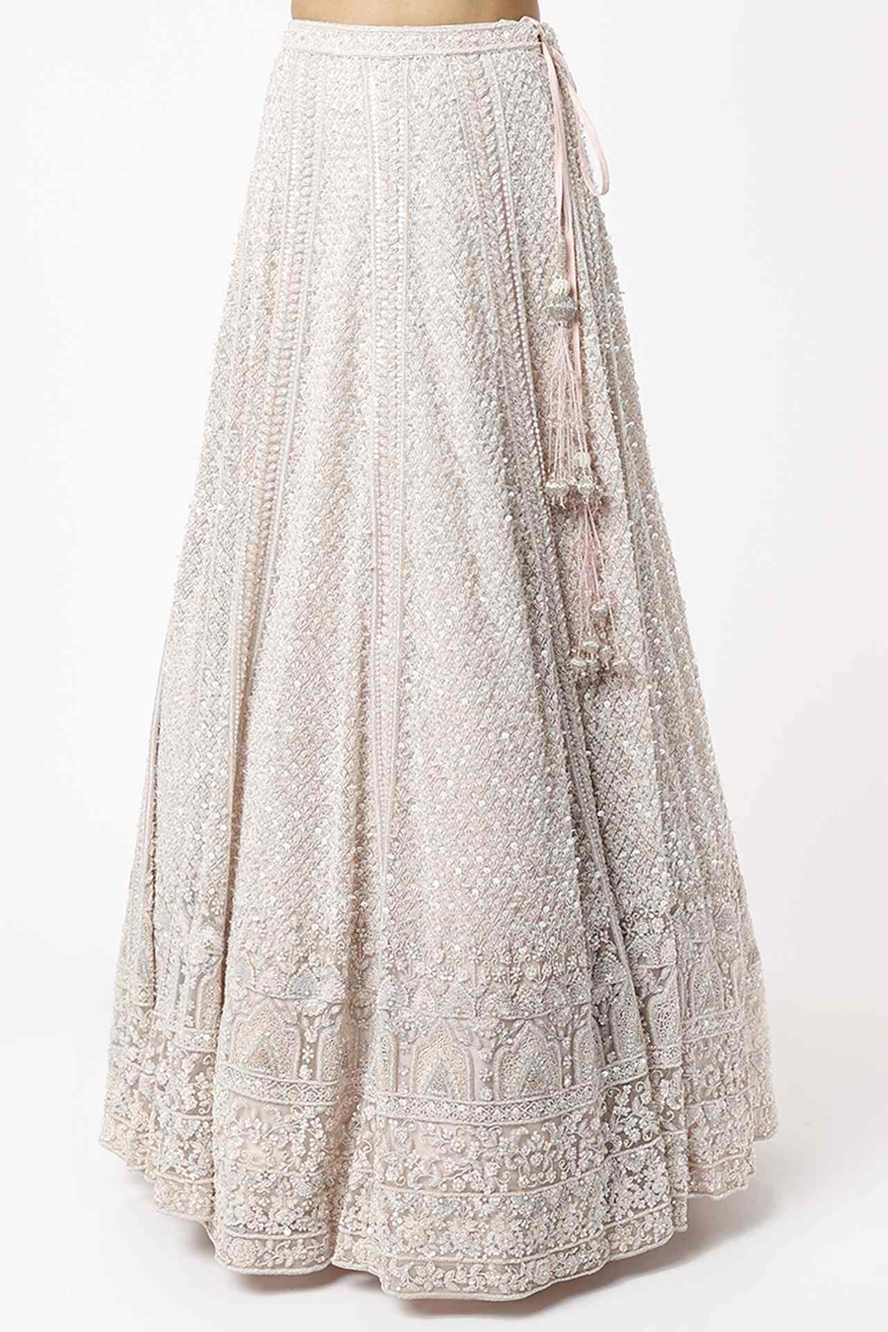 Blush Pink Sequins Embellished Lehenga Set