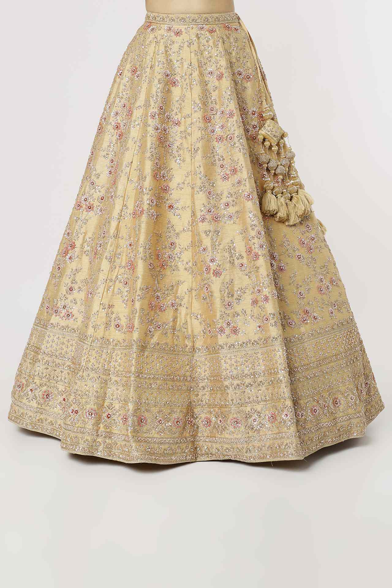 Gold Embroidered Lehenga Set