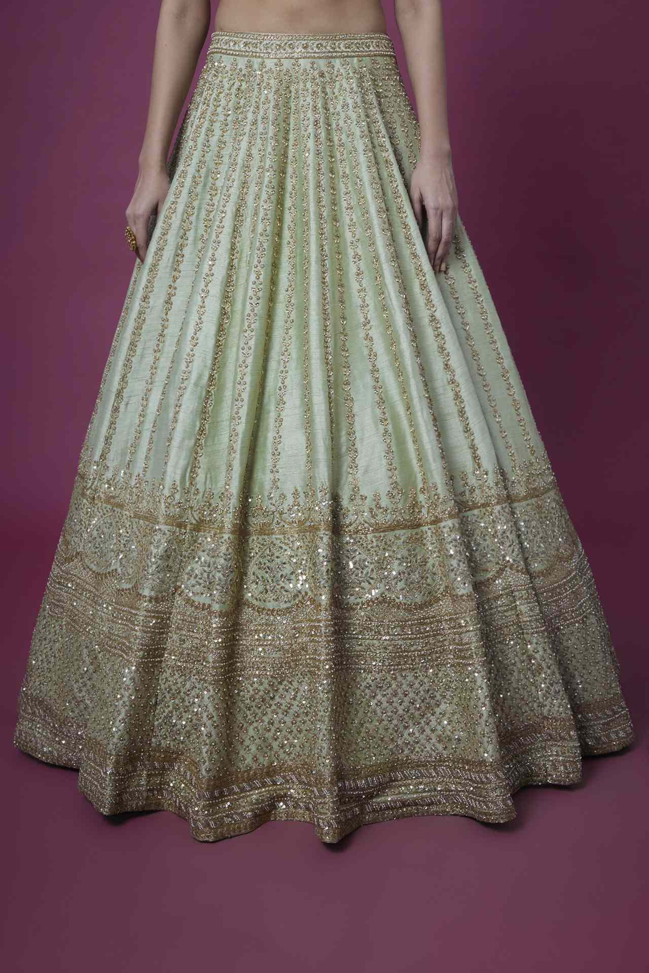 Grey Embroidered Lehenga Set