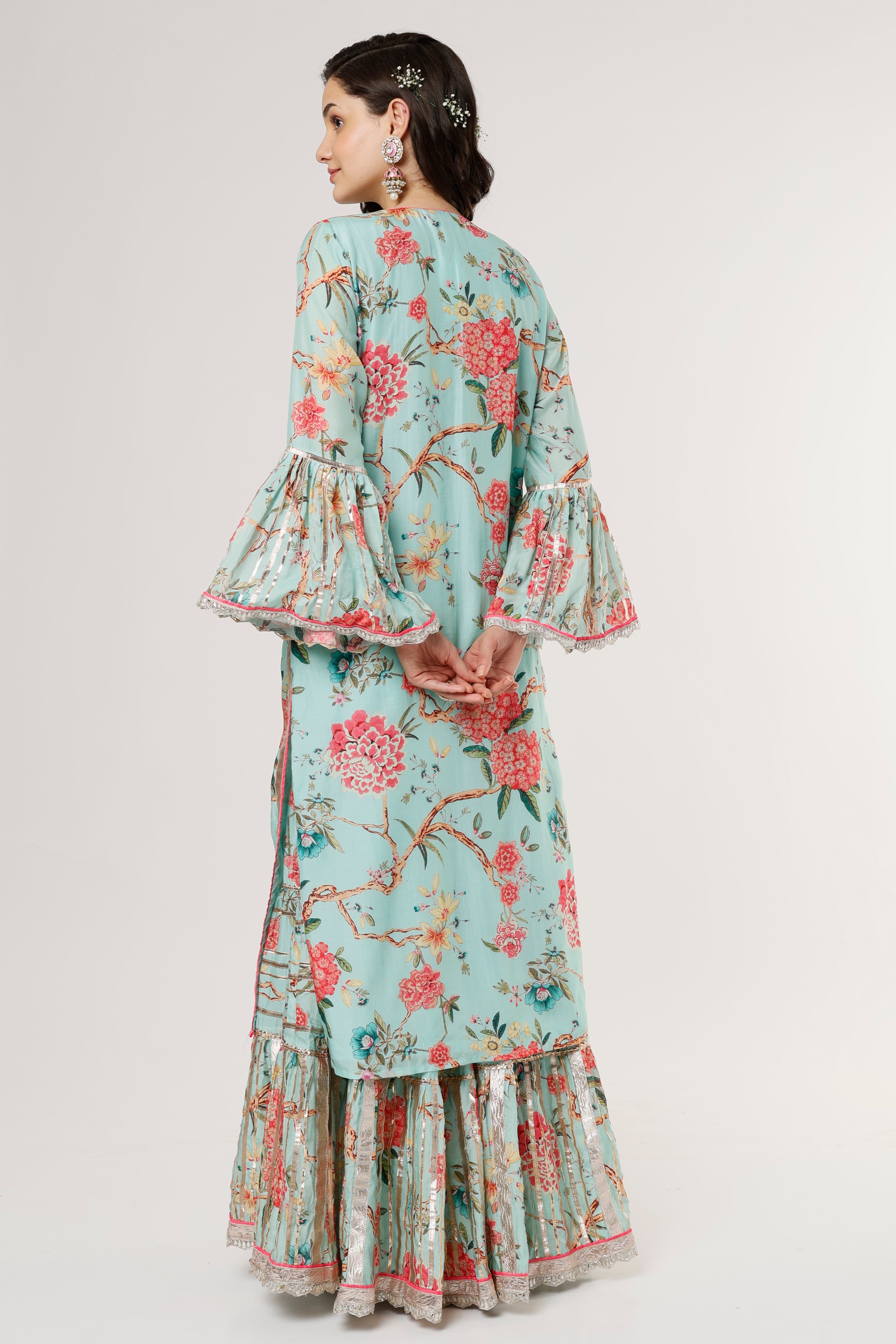 Sanah Long Kurta Sharara Set