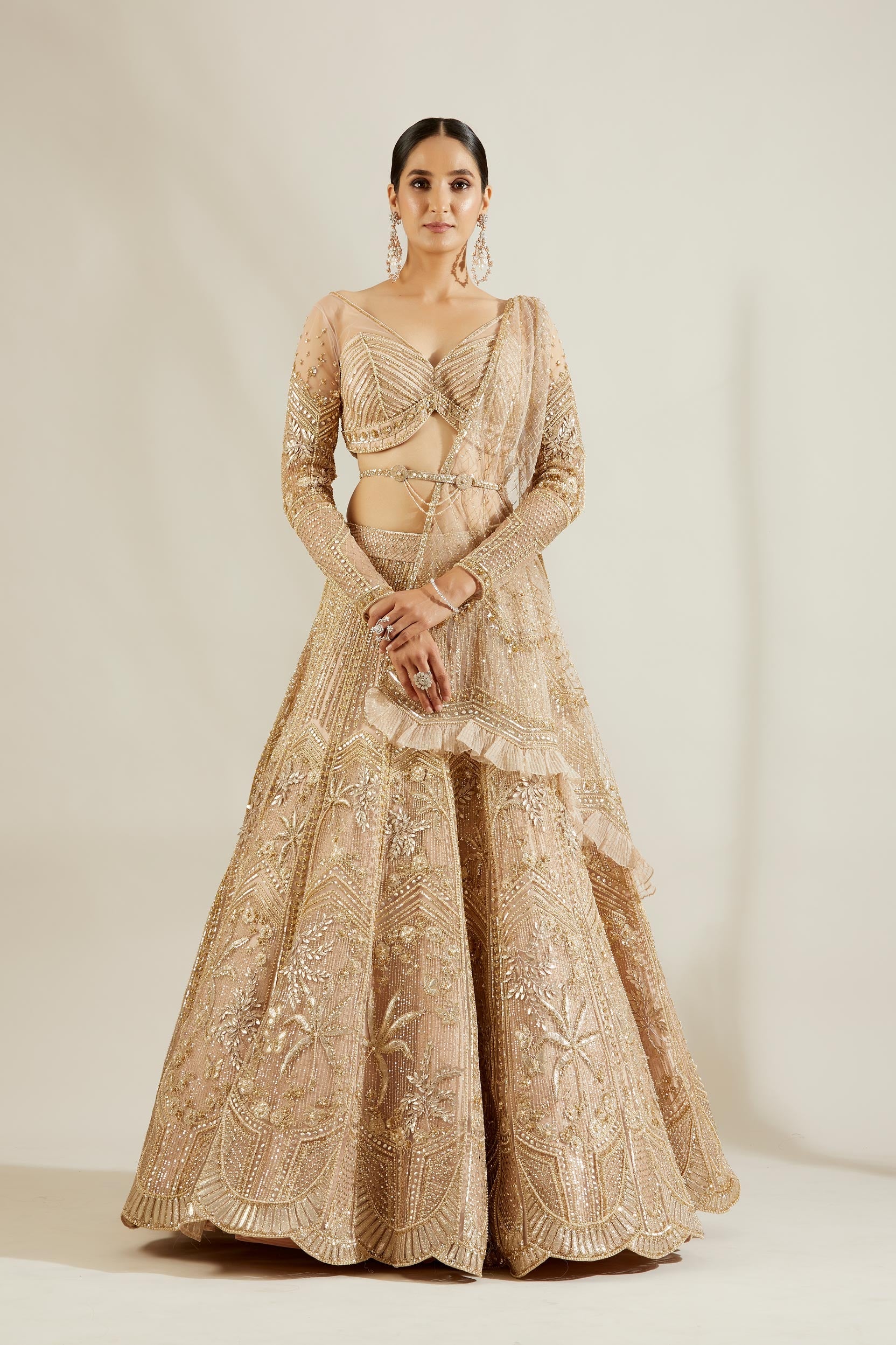 Tuscany Gold Tree Lehenga