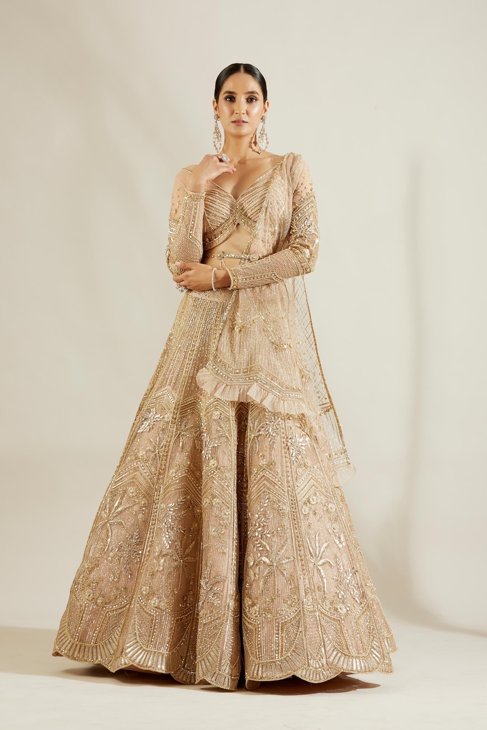 Tuscany Gold Tree Lehenga