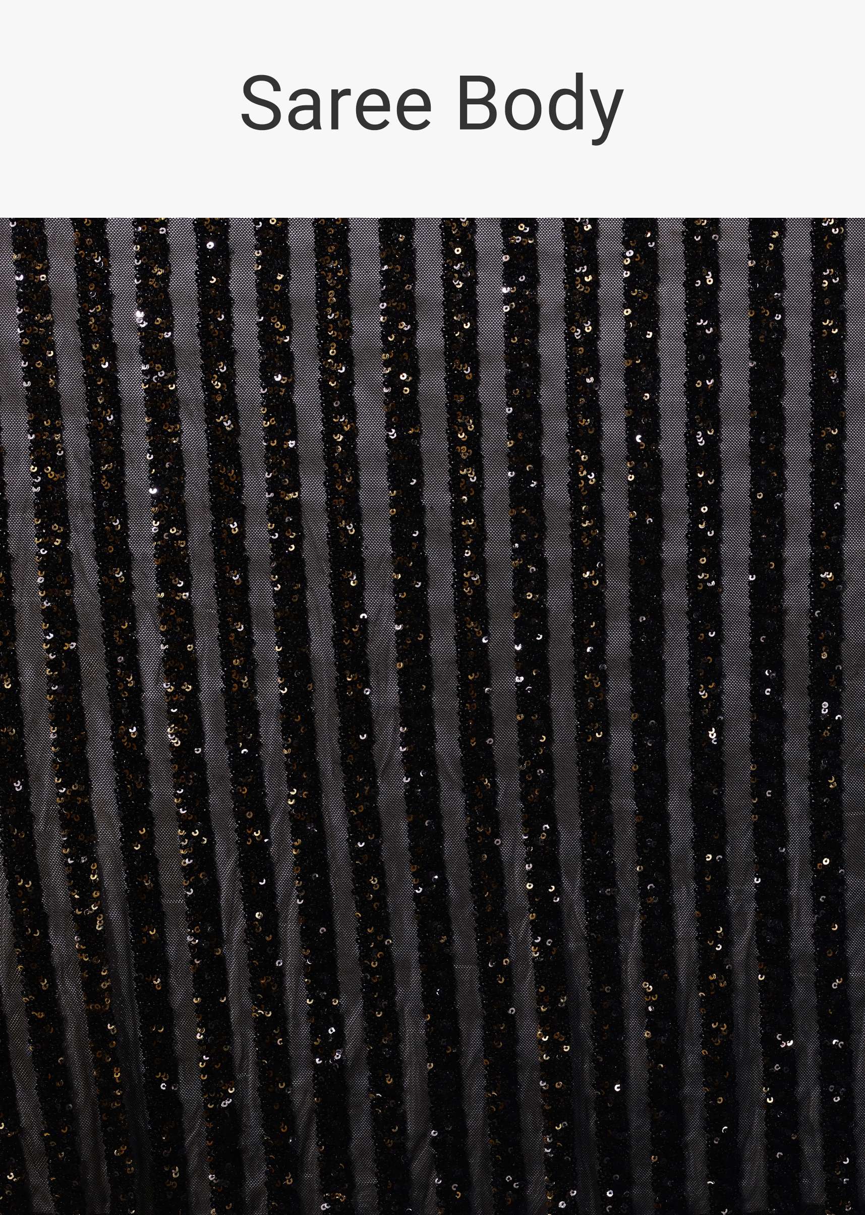 Black Sequins Saree With A Heavily Embroidered Blouse