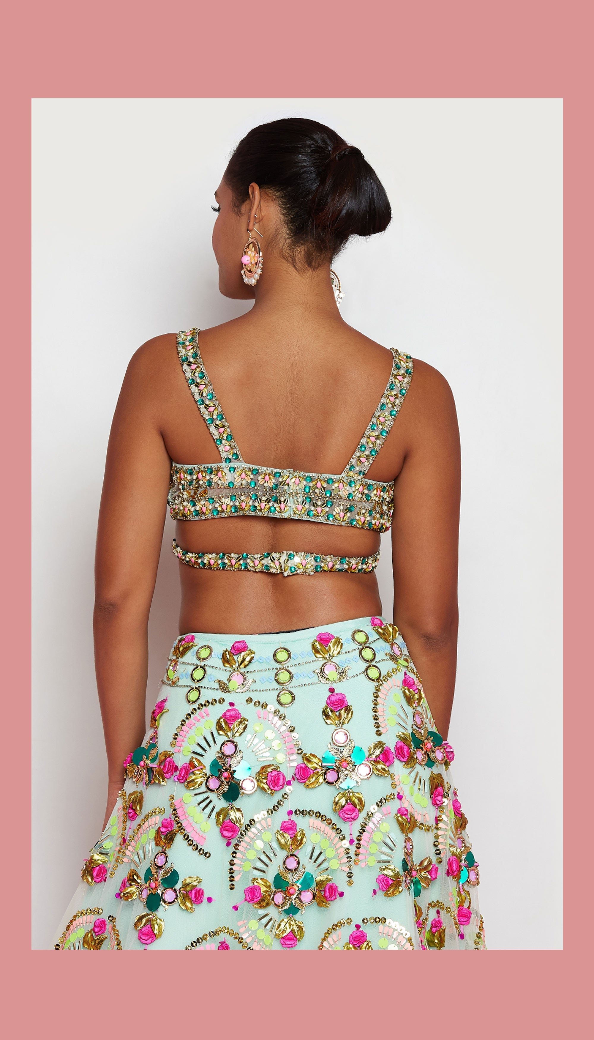 Rebel - Mint Green Embellished Lehenga Set