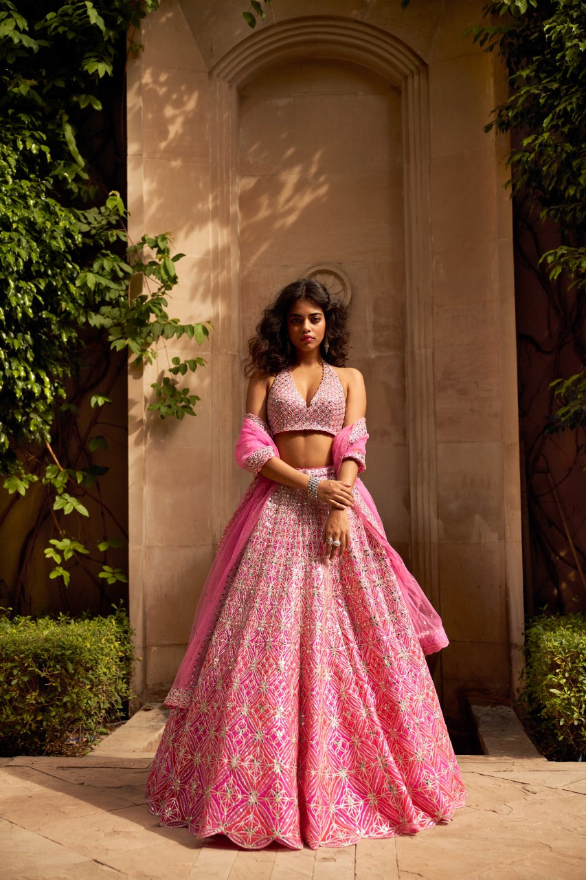 Fuchsia Lehenga Set