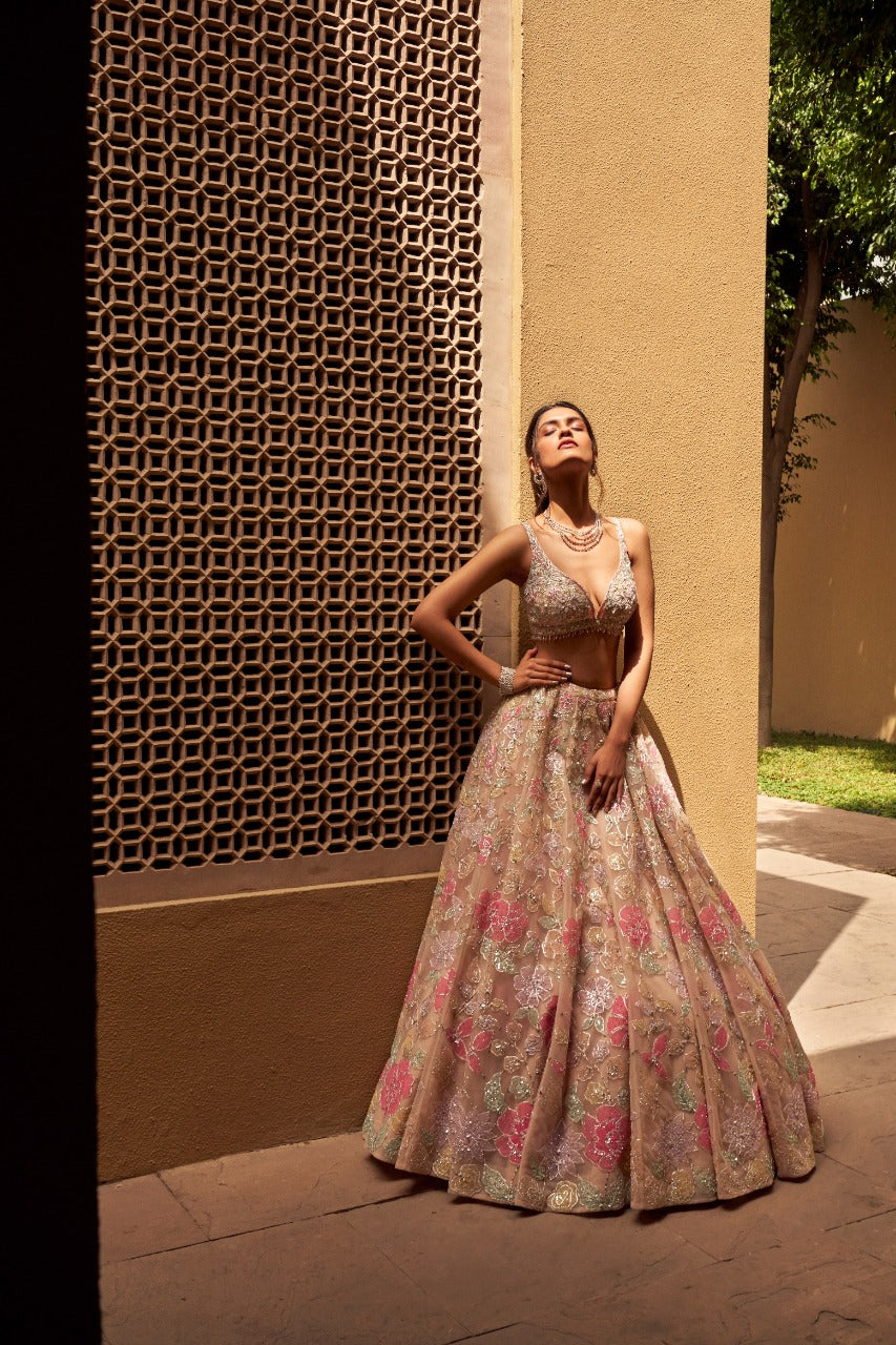 Pastel Floral Lehenga Set