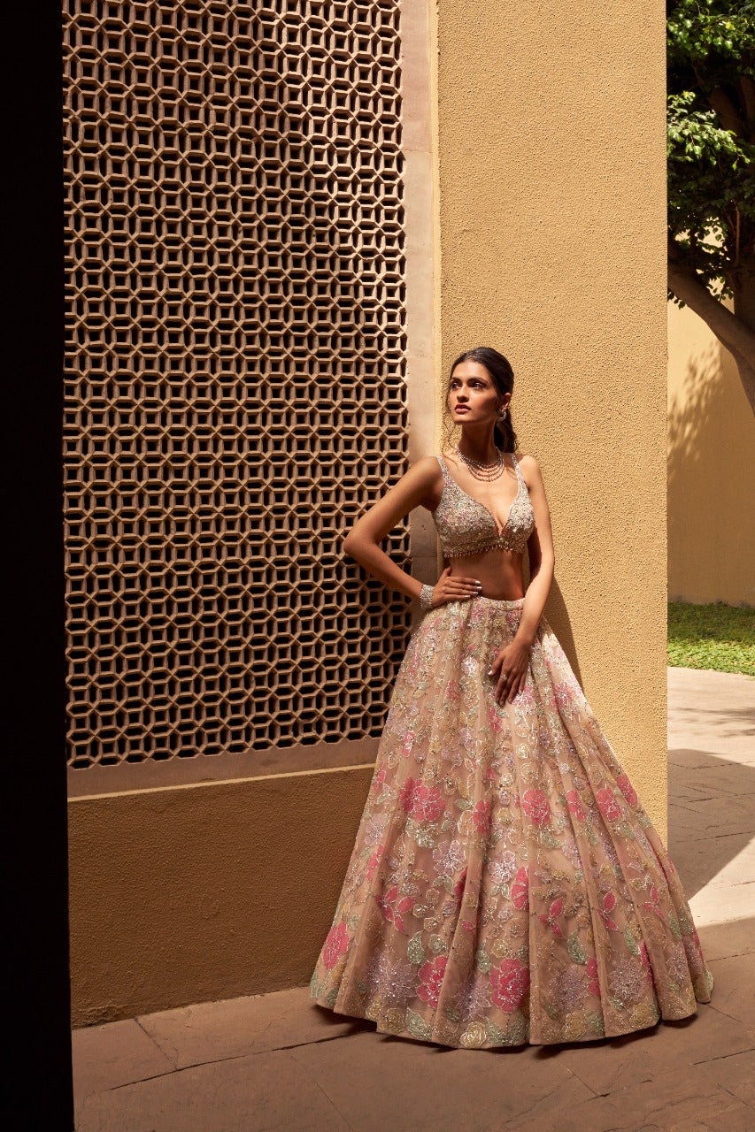 Pastel Floral Lehenga Set