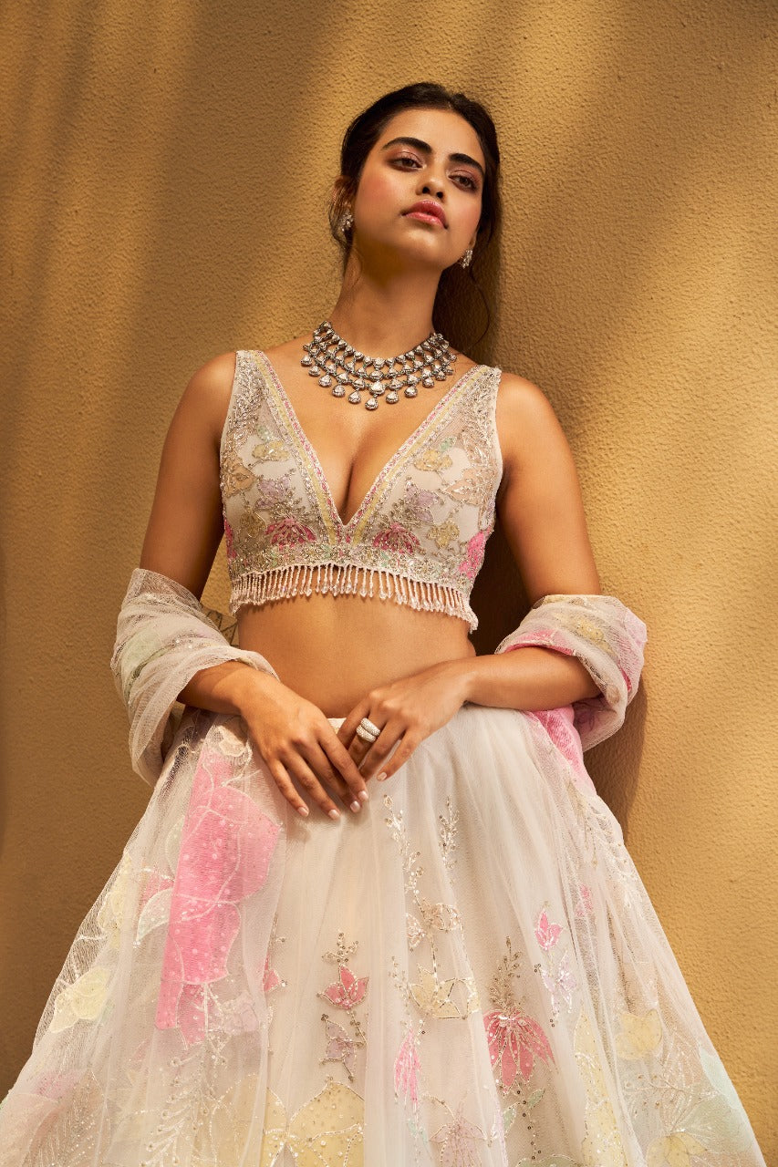 Pastel Floral Lehenga Set