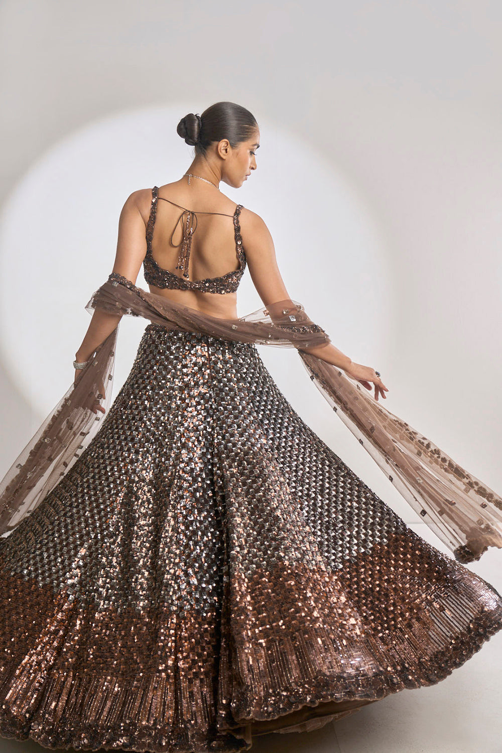 Chocolate Brown Lehenga Set