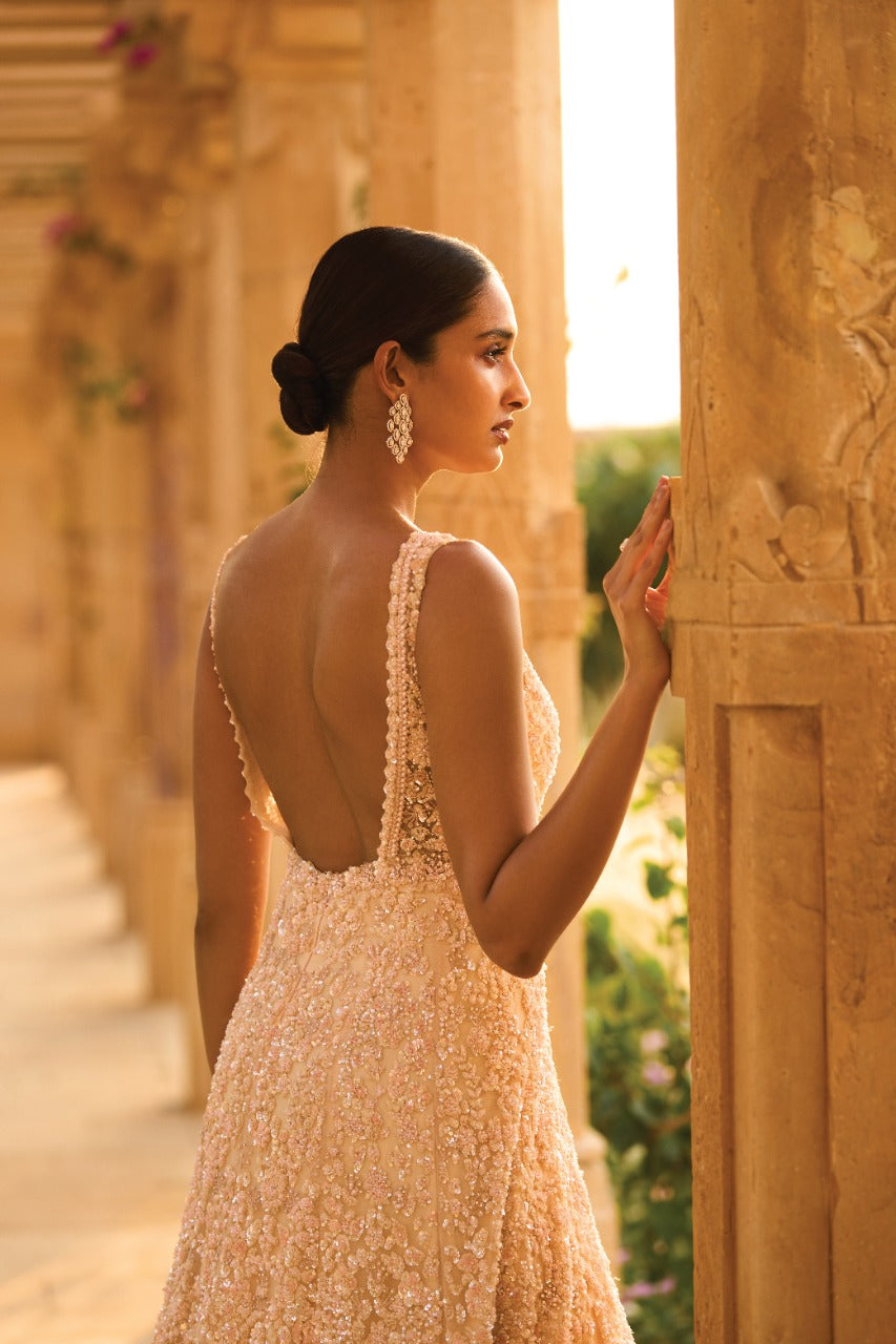 Peach Trail Gown