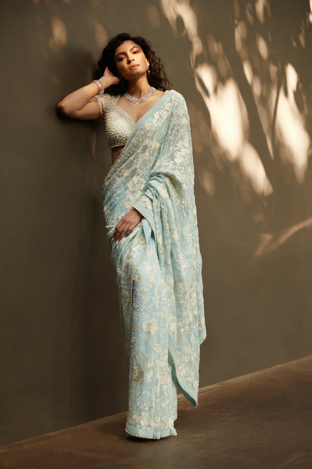 Powder Blue Saree