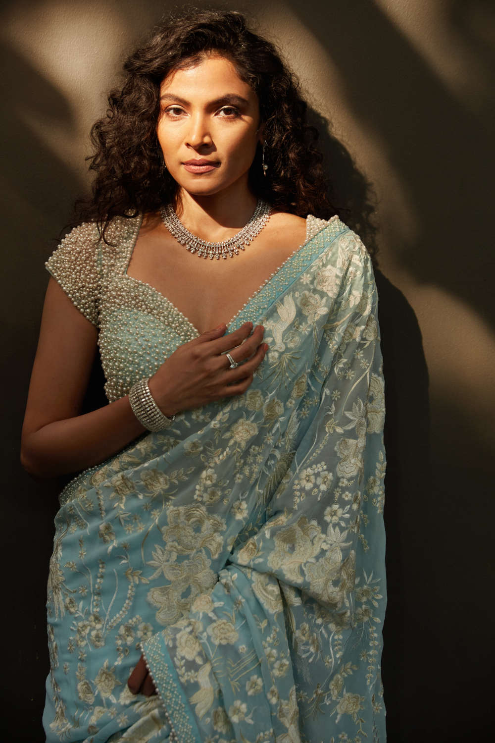 Powder Blue Saree