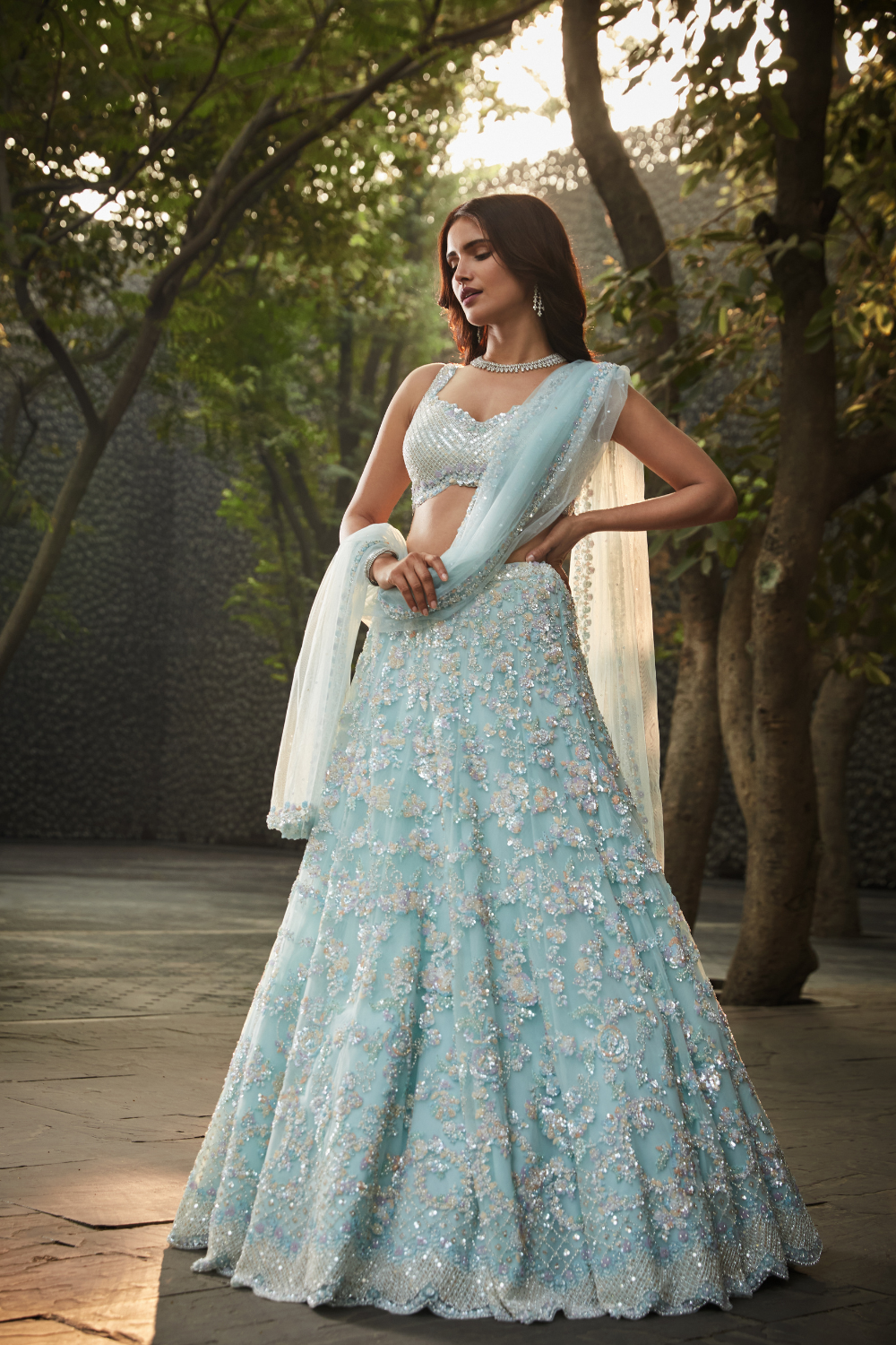 Sky Blue Lehenga Set